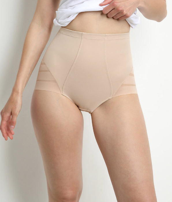 DIM Hautfarbener Damen-Slip Bauch-weg mit hohem Bund – DIM Silhouette Elegance