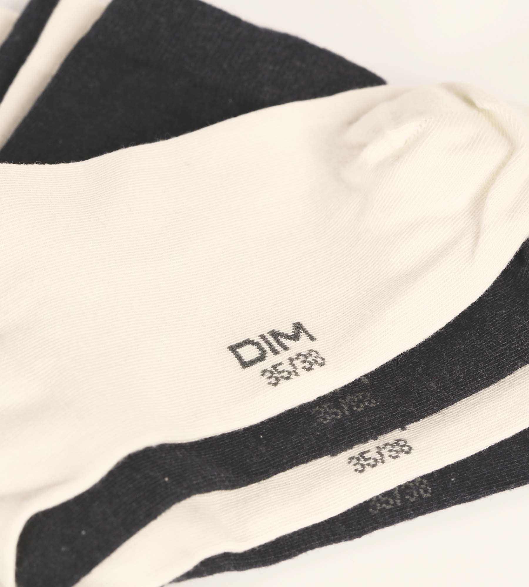 DIM 2er-Pack Damensocken aus Baumwolle in Elfenbein Dim
