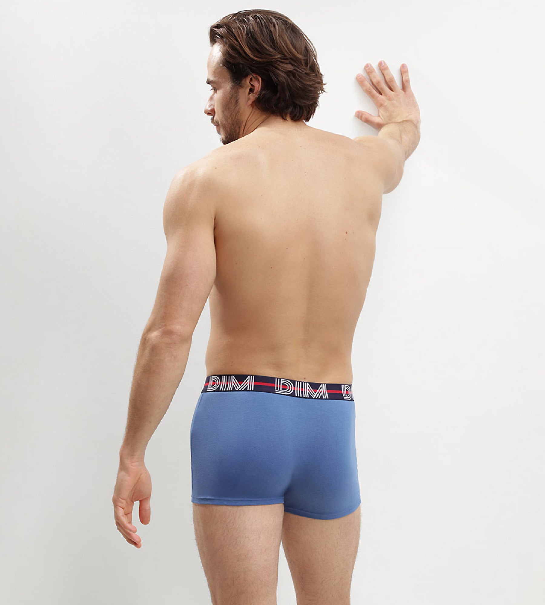 DIM 3er-Pack Boxer aus Stretch-Baumwolle rot/kobaltblau/nachtblau – DIM Powerful