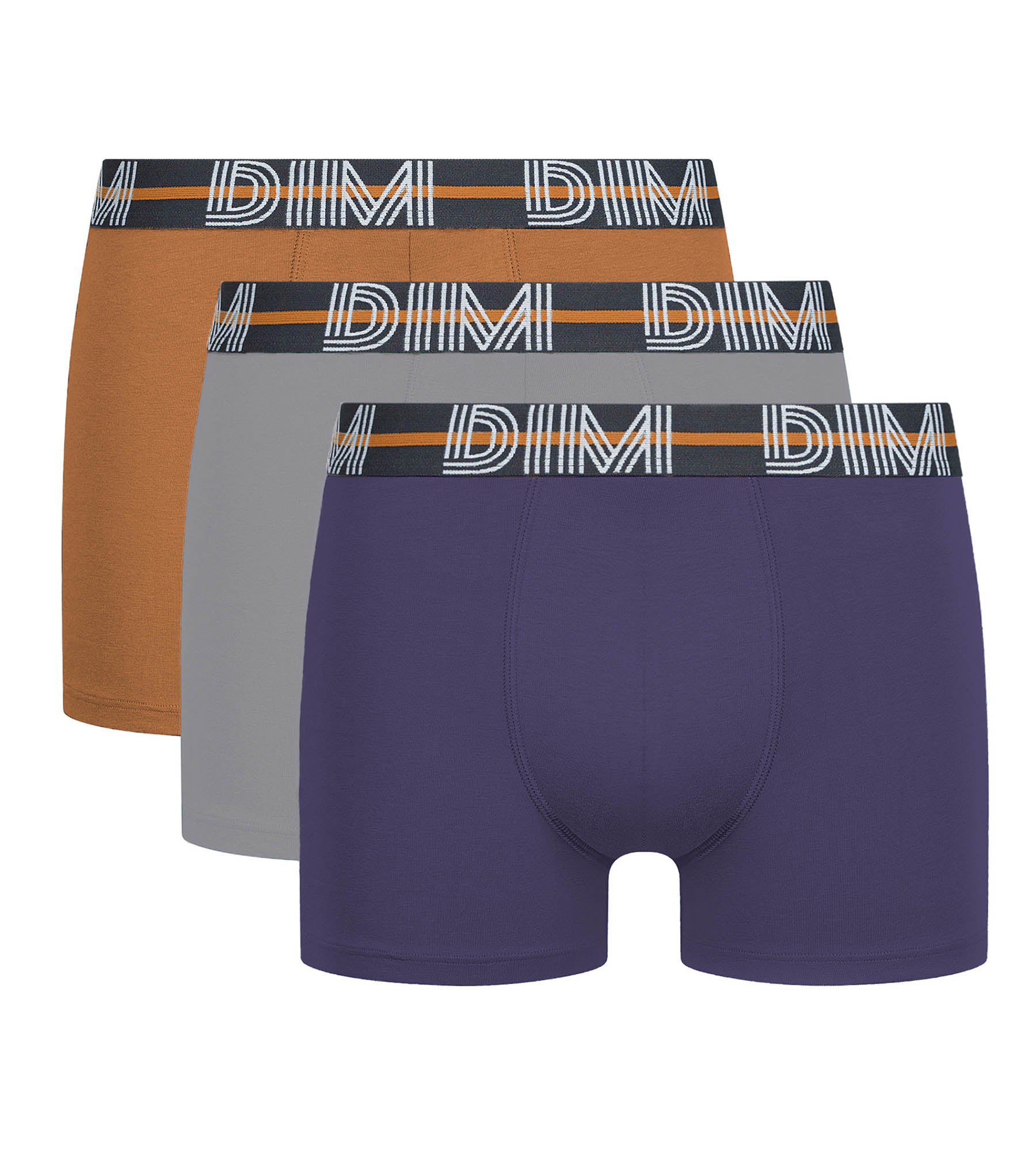 DIM 3er-Pack Boxershorts für Männer Violett Grau Erde Powerful