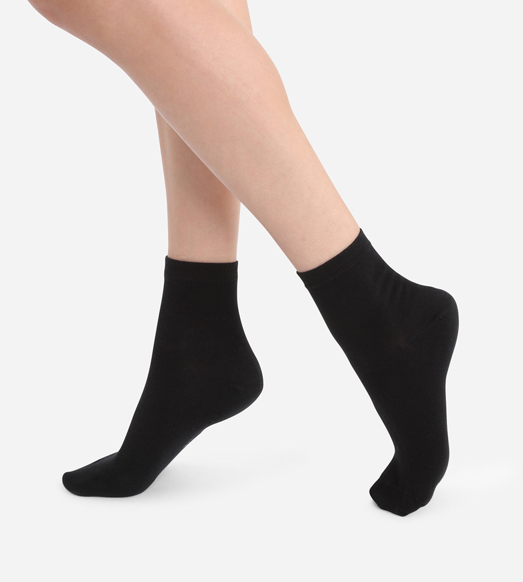 DIM 2er-Pack Damensocken aus Baumwolle schwarz