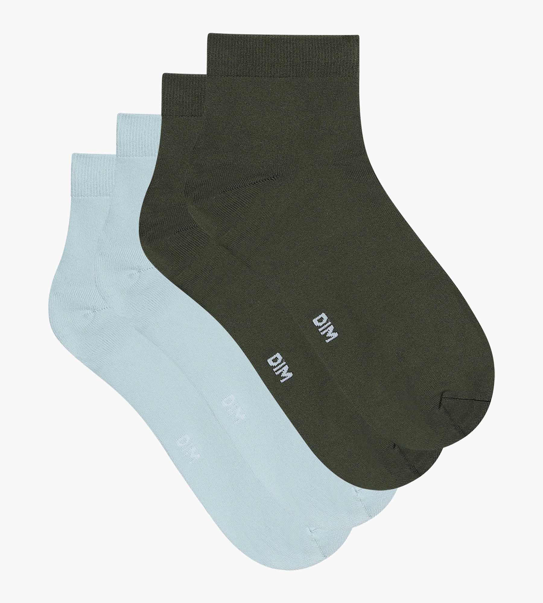DIM 2er-Pack Damen-Socken Grün Blau Skin