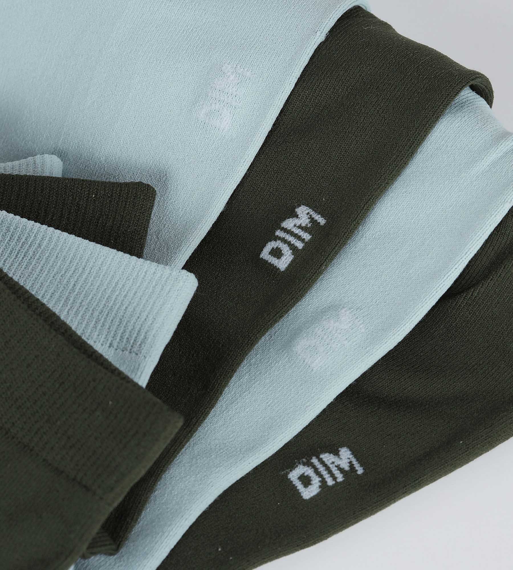 DIM 2er-Pack Damen-Socken Grün Blau Skin