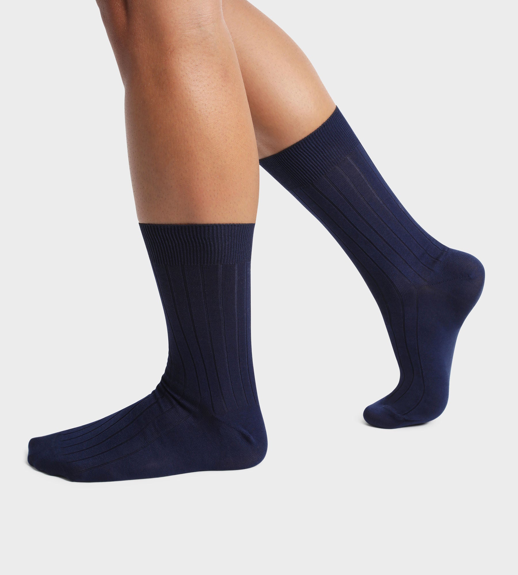 DIM 2er-Pack marineblaue Herrensocken aus schottischem Garn