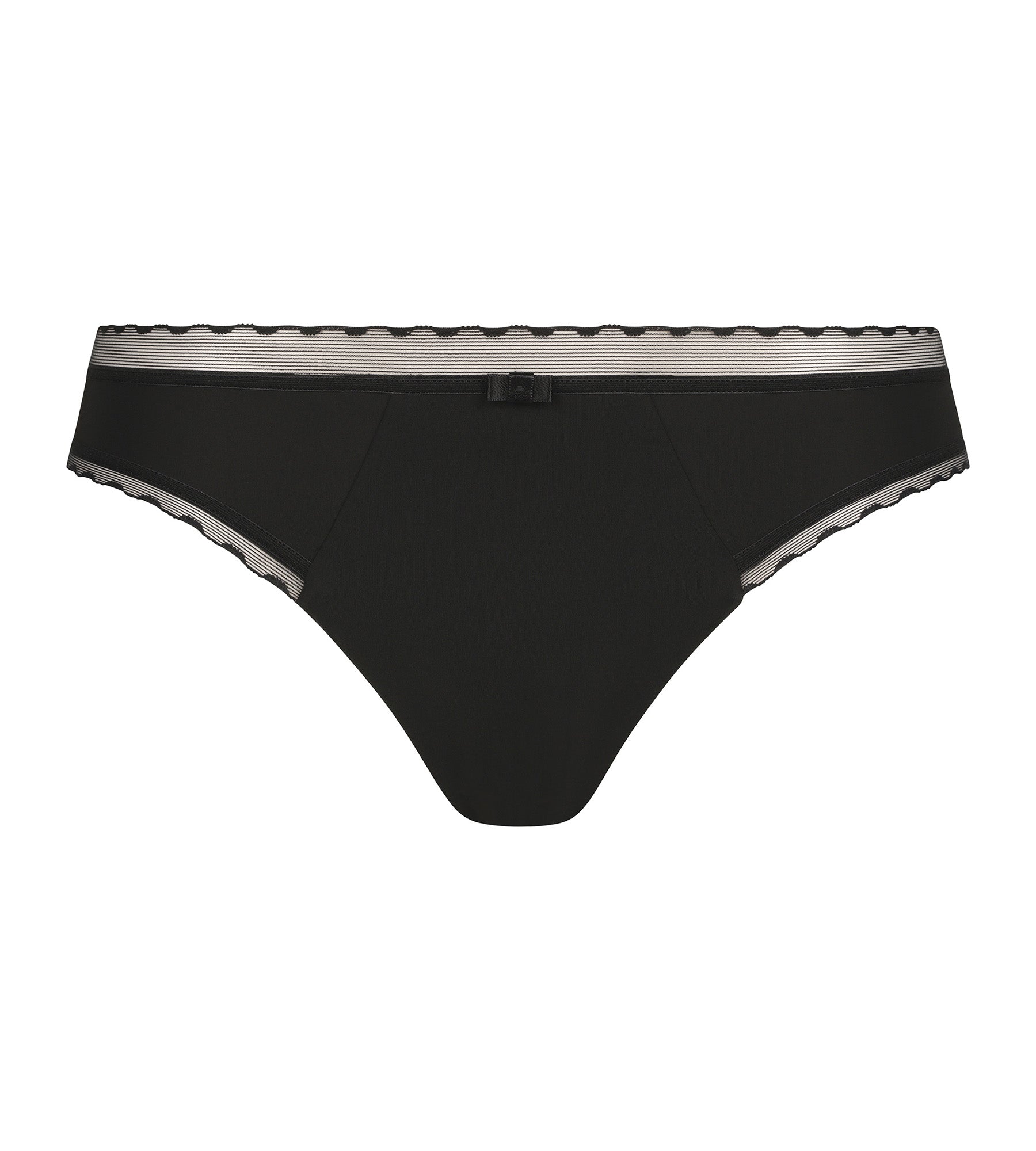 DIM Schwarzer Slip aus Mikrofaser und Tüll - Dim Daily Confort