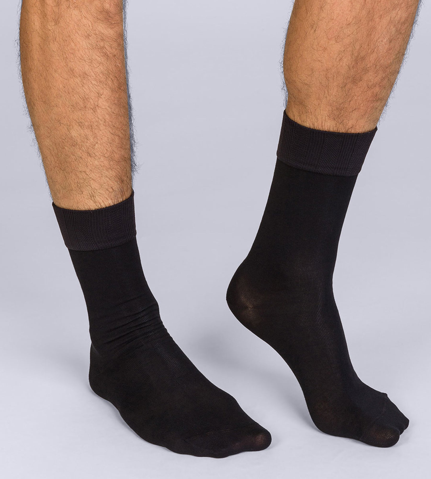 DIM 2er-Pack schwarze Herrensocken mit Komfort-Bund - Soft Touch