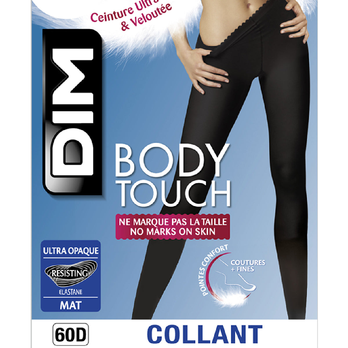 DIM Schwarze ultra-blickdichte Strumpfhose 60D - Body Touch