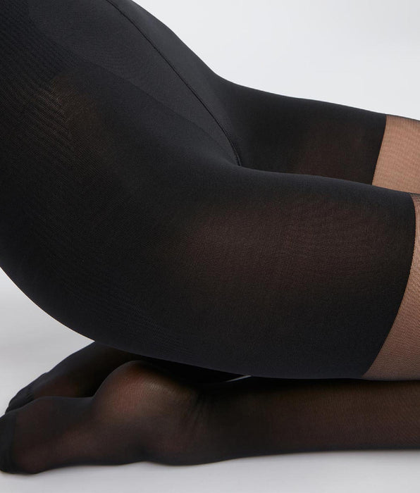 DIM Schwarze semi-transparente Strumpfhose 25D - Diam's Contour 360°