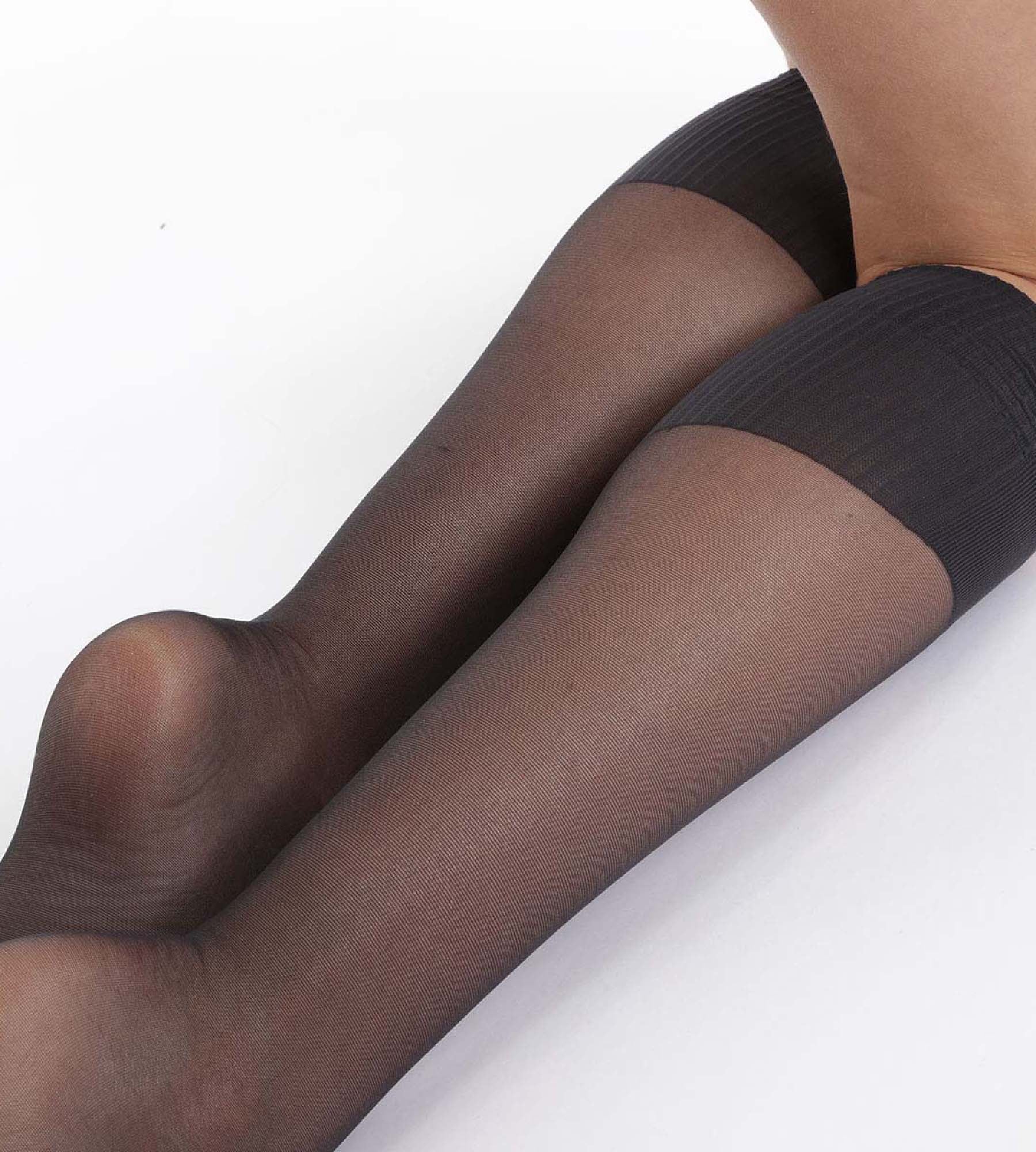 DIM 2er-Pack schwarze transparente Strümpfe 20D - AbsoluFlex