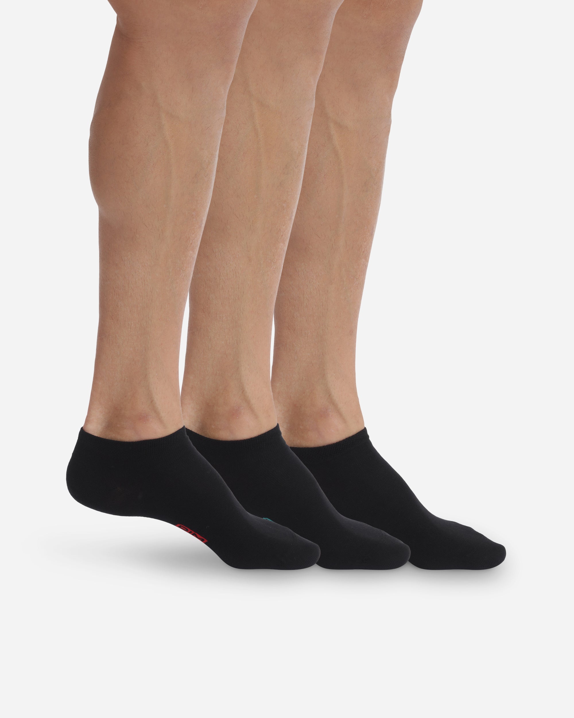 DIM 3er-Pack schwarze Herren-Sneakersocken aus Baumwolle