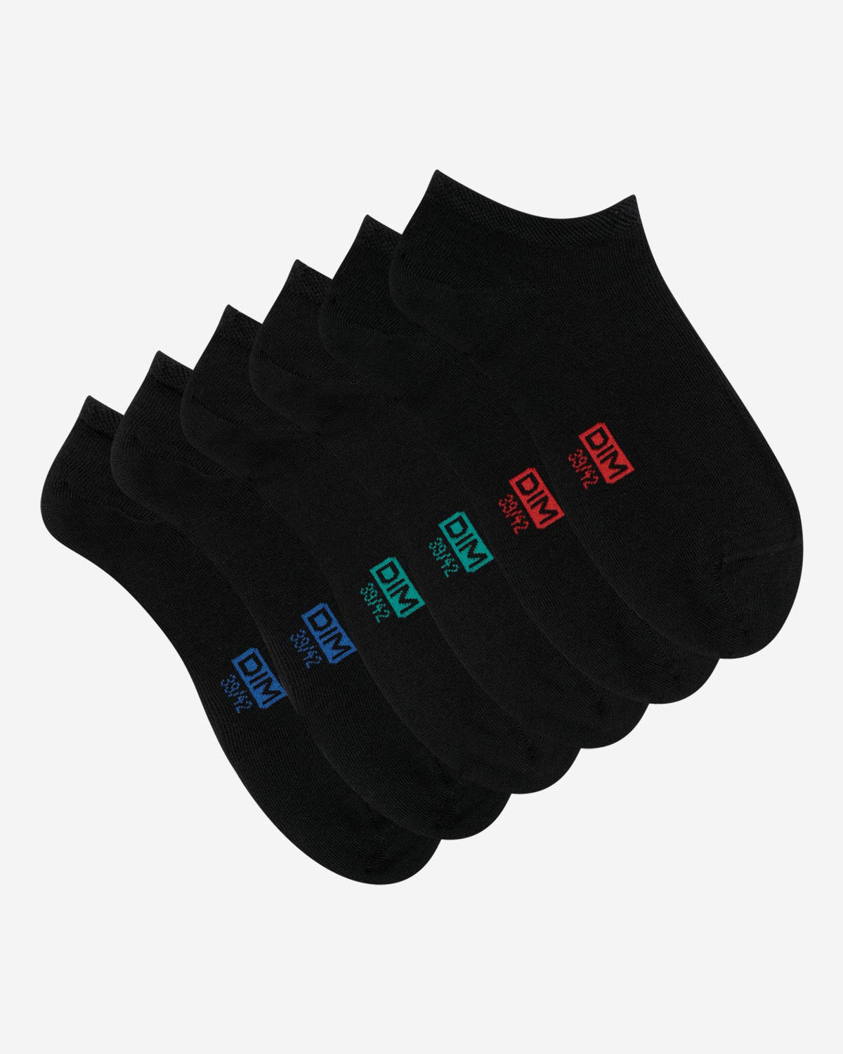 DIM 3er-Pack schwarze Herren-Sneakersocken aus Baumwolle