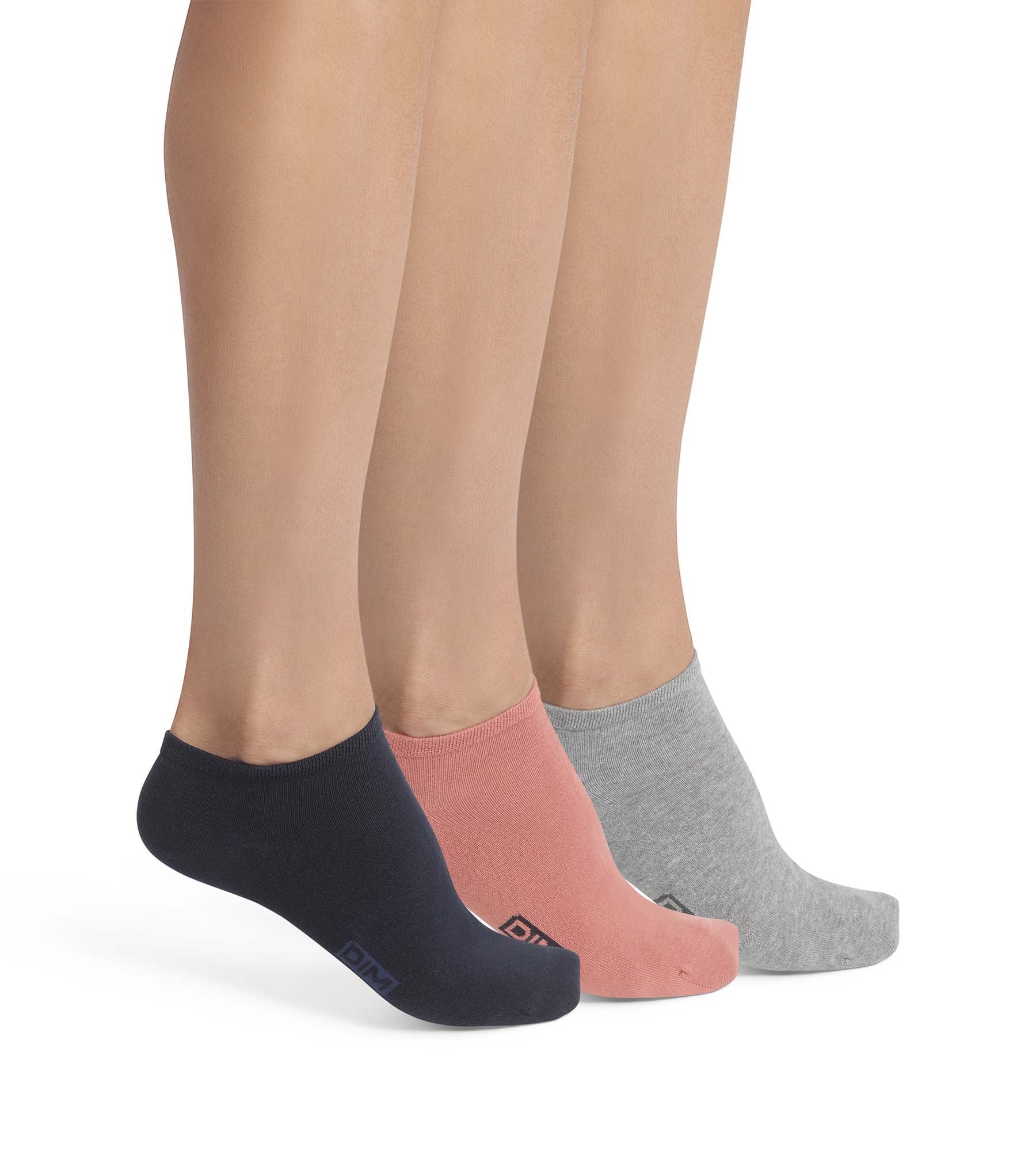 DIM 3er-Pack Herren-Socken aus Baumwolle Marine Rose Dim