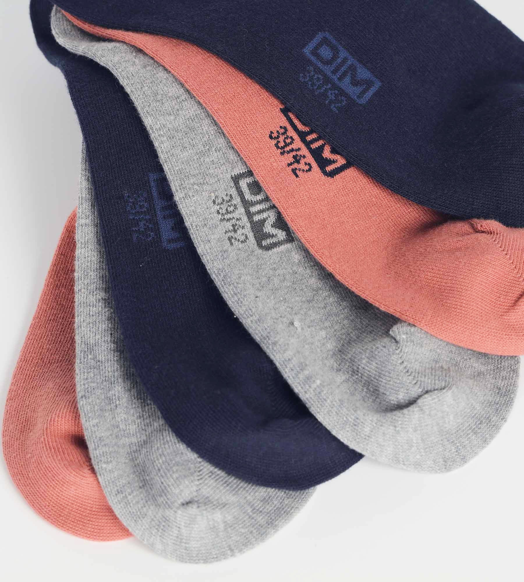 DIM 3er-Pack Herren-Socken aus Baumwolle Marine Rose Dim