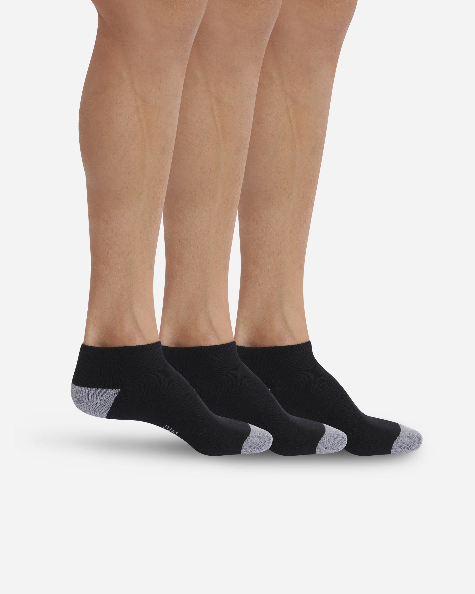DIM 3er-Pack schwarz/graue Herren-Sneakersocken - EcoDIM