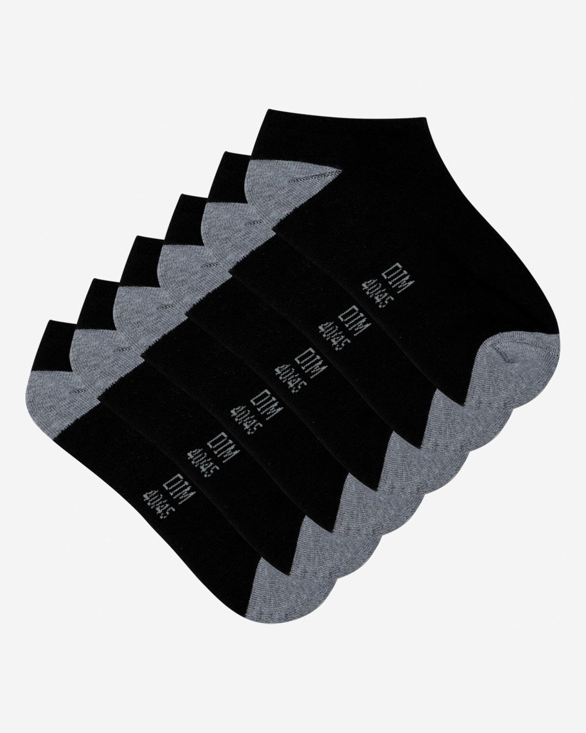 DIM 3er-Pack schwarz/graue Herren-Sneakersocken - EcoDIM