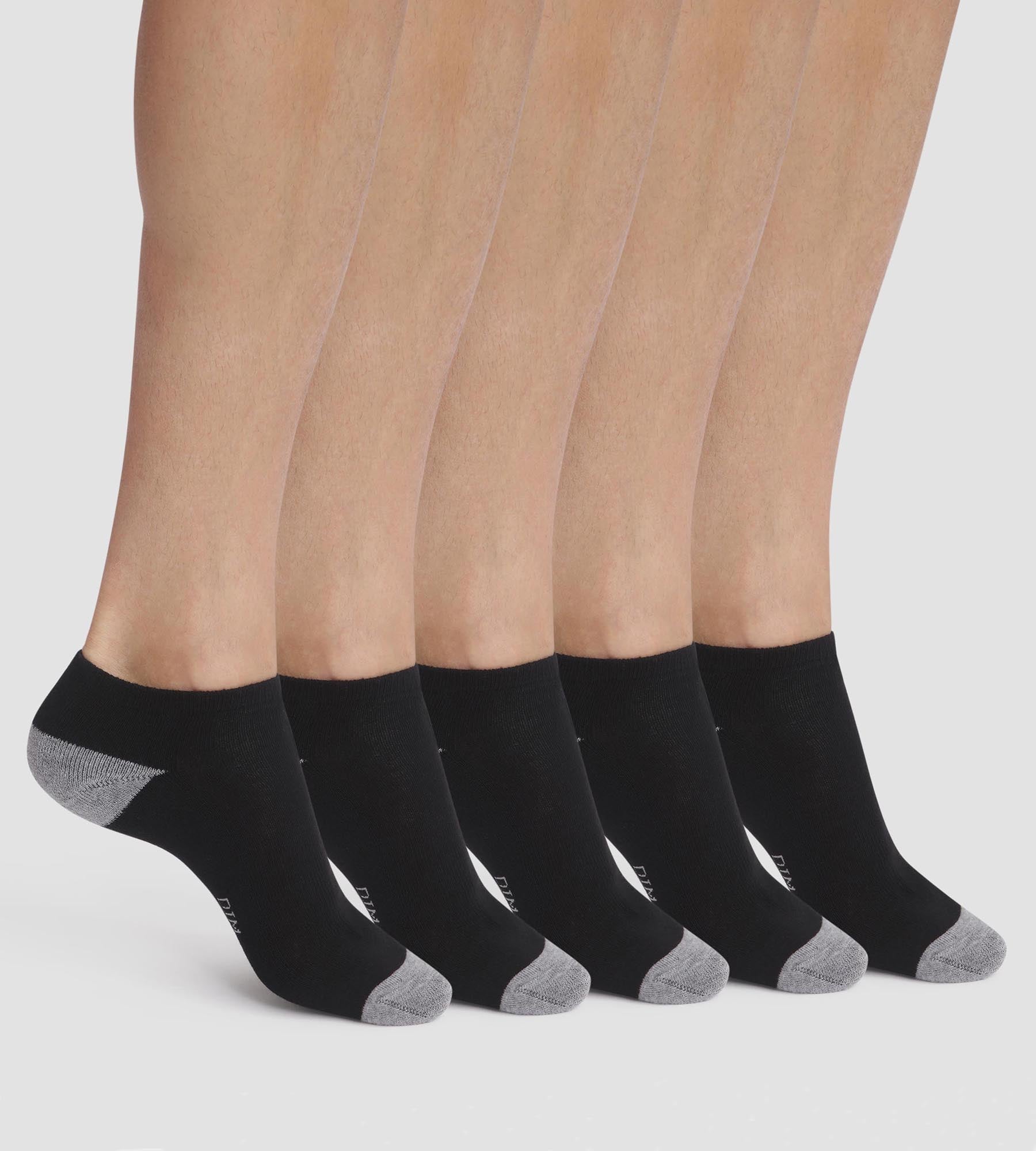 DIM Packung mit 5 Paar schwarzen Baumwollsocken für Herren EcoDim Sport