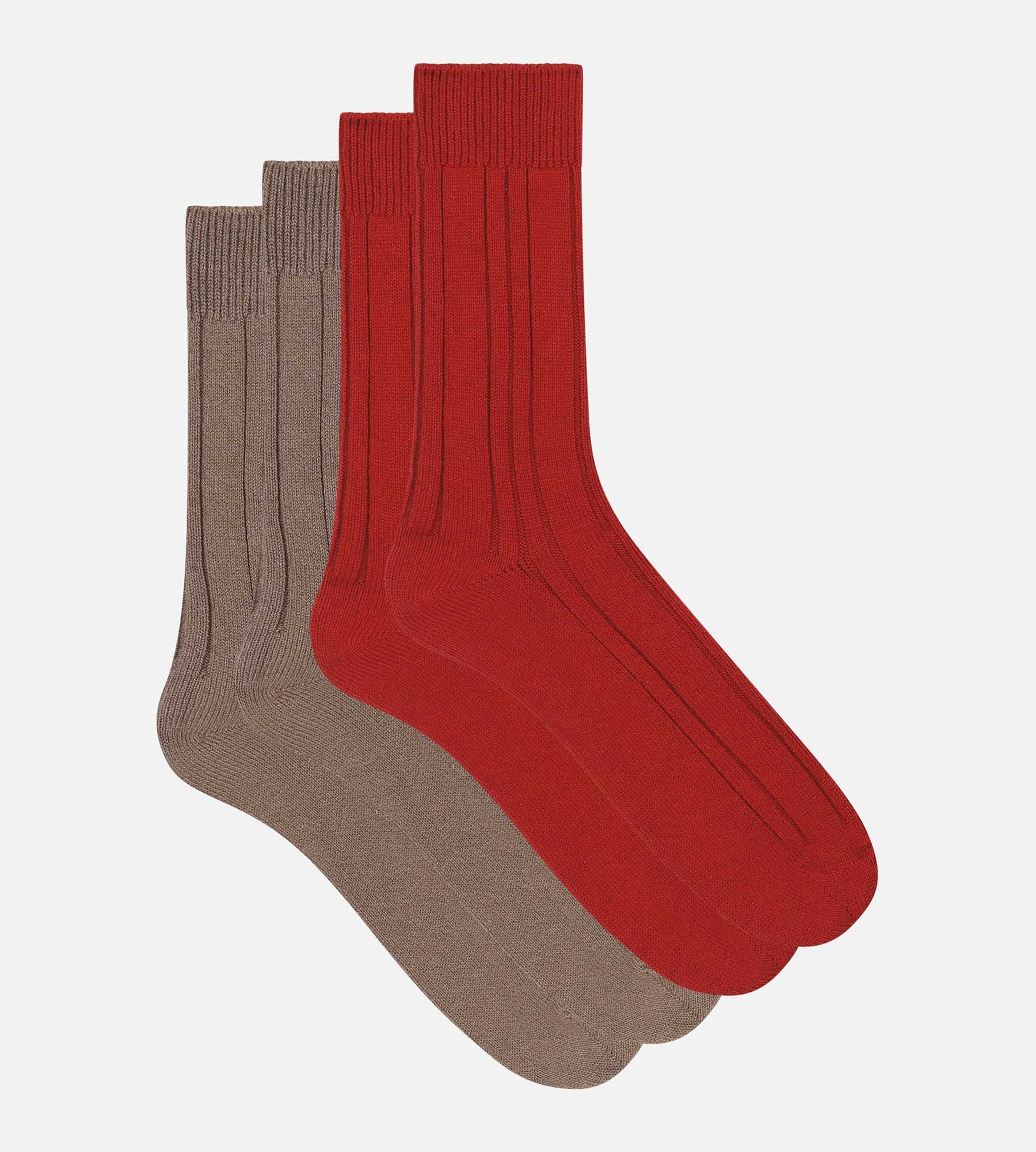 DIM 2er-Pack Herrensocken Rot Bambus