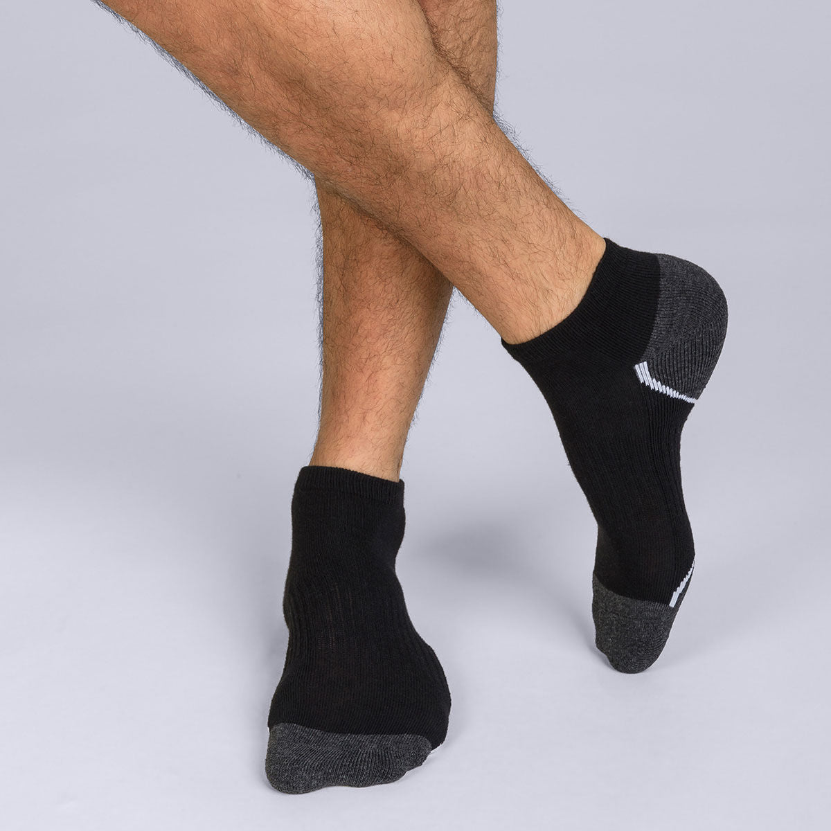 DIM 3er-Pack kurze Herren-Sportsocken schwarz/grau - DIM Sport