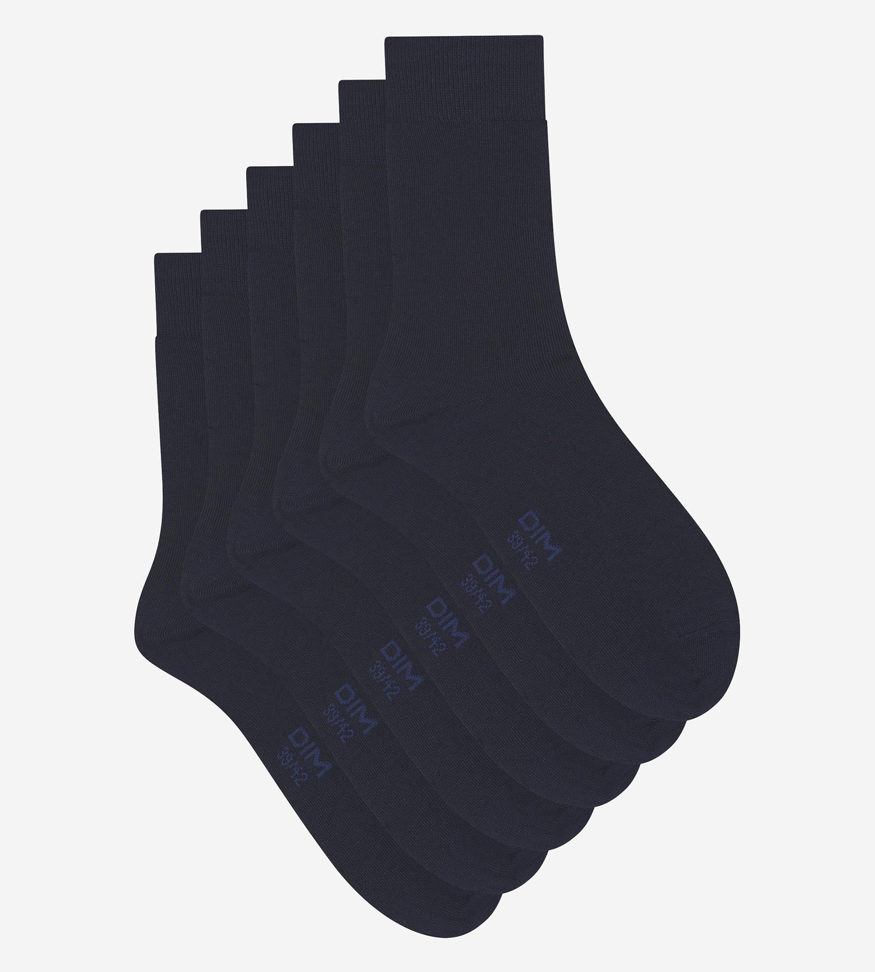DIM Packung mit 3 Paar Herrensocken Navy Blue Dim Cotton Comfort