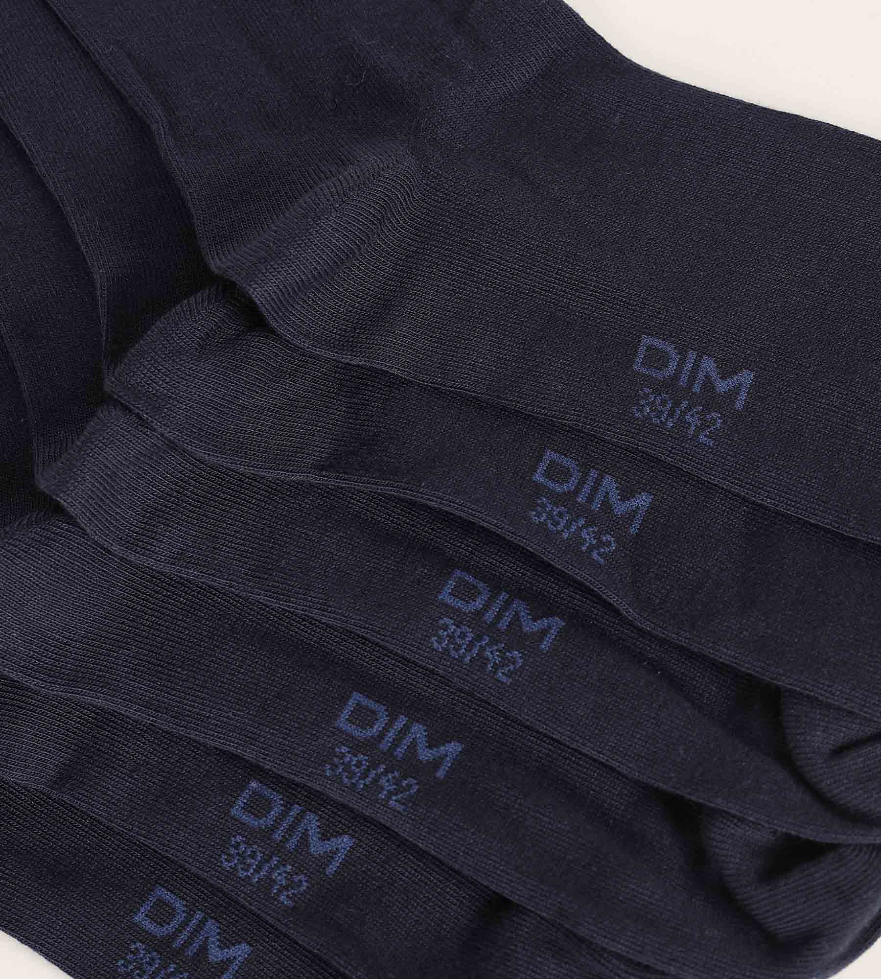 DIM Packung mit 3 Paar Herrensocken Navy Blue Dim Cotton Comfort