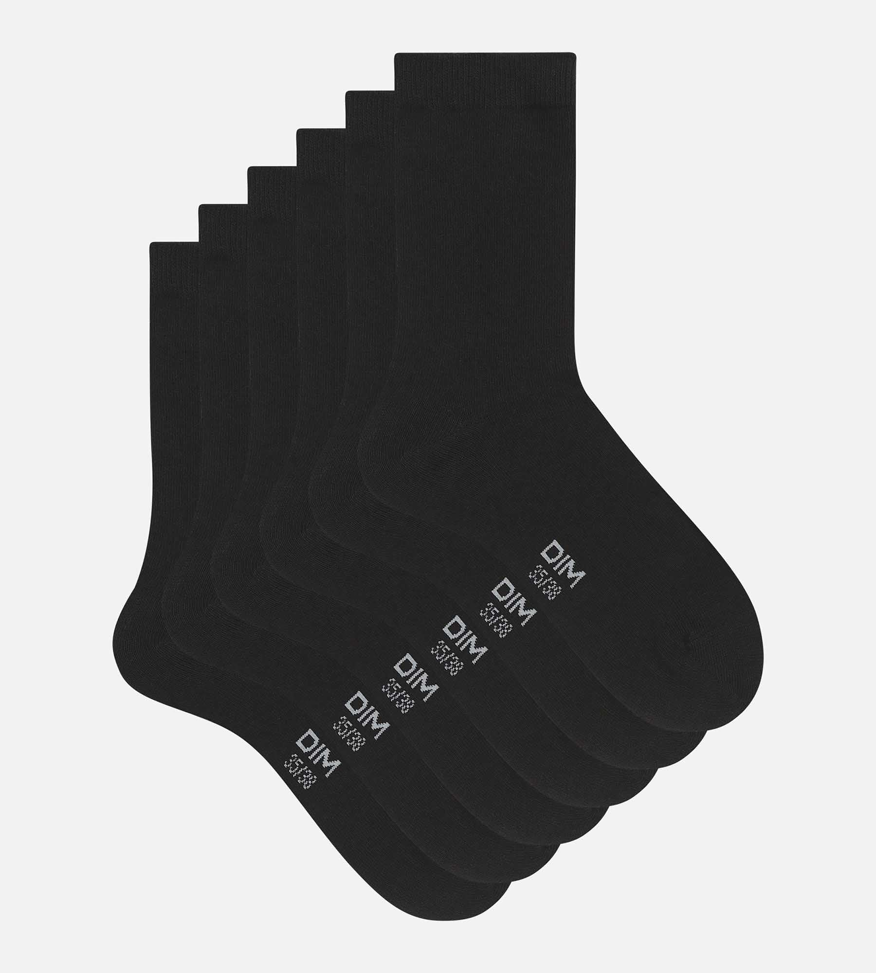 DIM 3 Paar Socken für Frauen Schwarz Baumwolle Nice Price