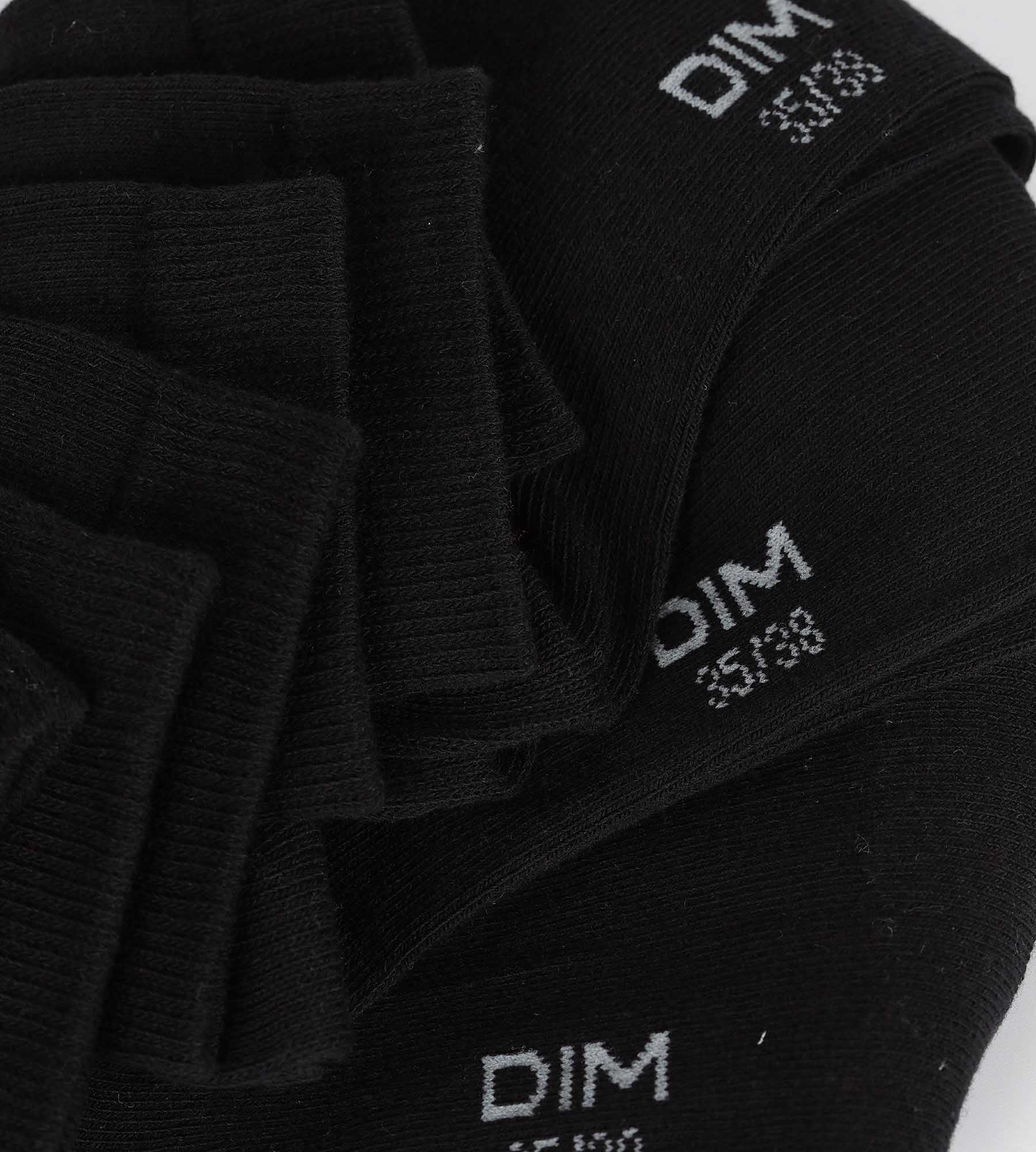 DIM 3 Paar Socken für Frauen Schwarz Baumwolle Nice Price