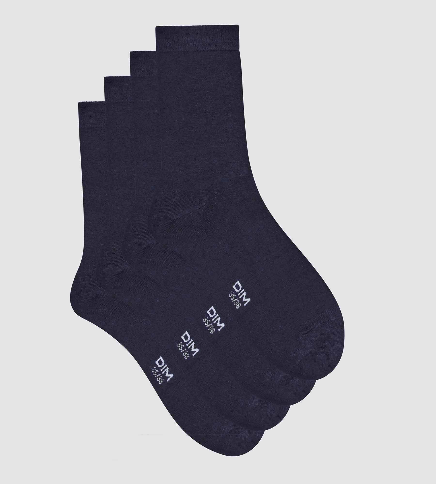 DIM 2er-Pack marineblaue Damensocken aus Viskose – DIM Bambus