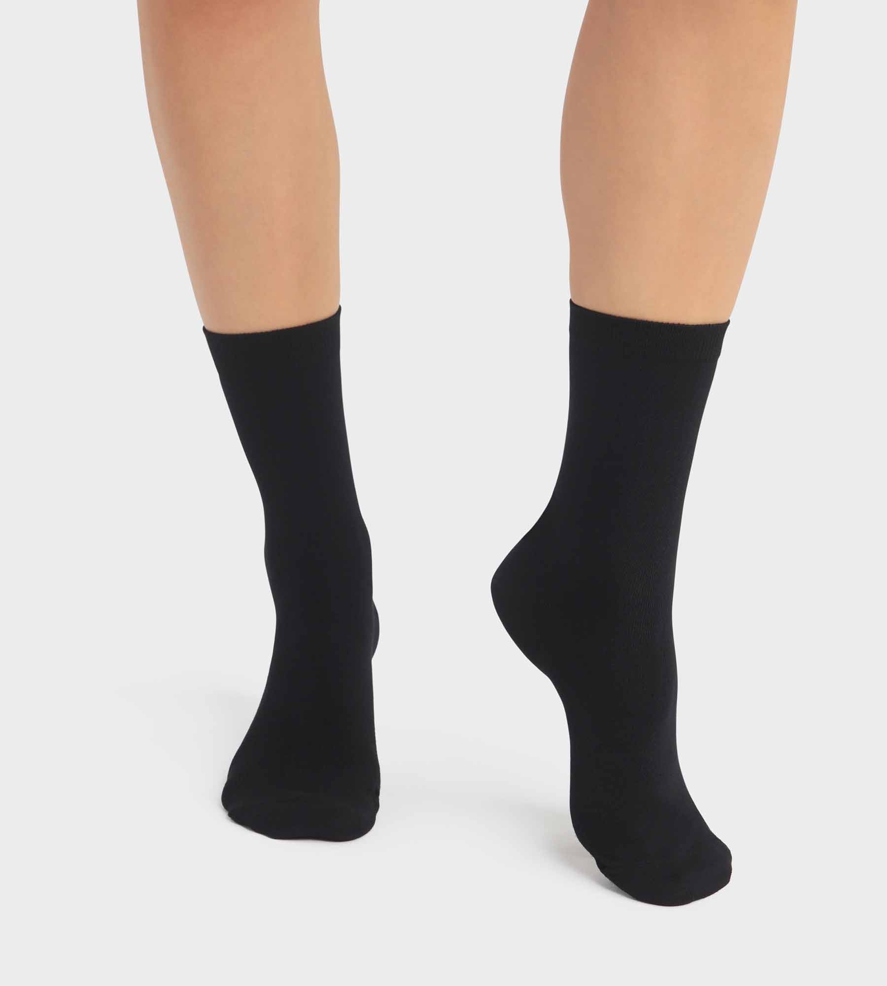 DIM 2er-Pack schwarze Damensocken aus Viskose – DIM Bambus