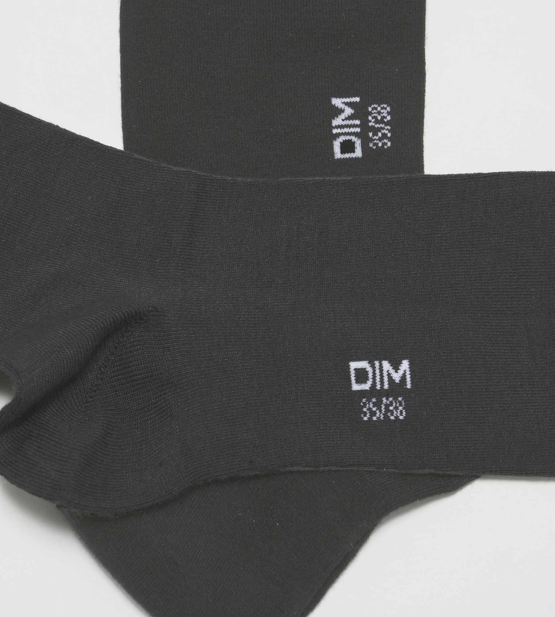 DIM 2er-Pack anthrazitfarbene Damensocken aus Viskose – DIM Bambus