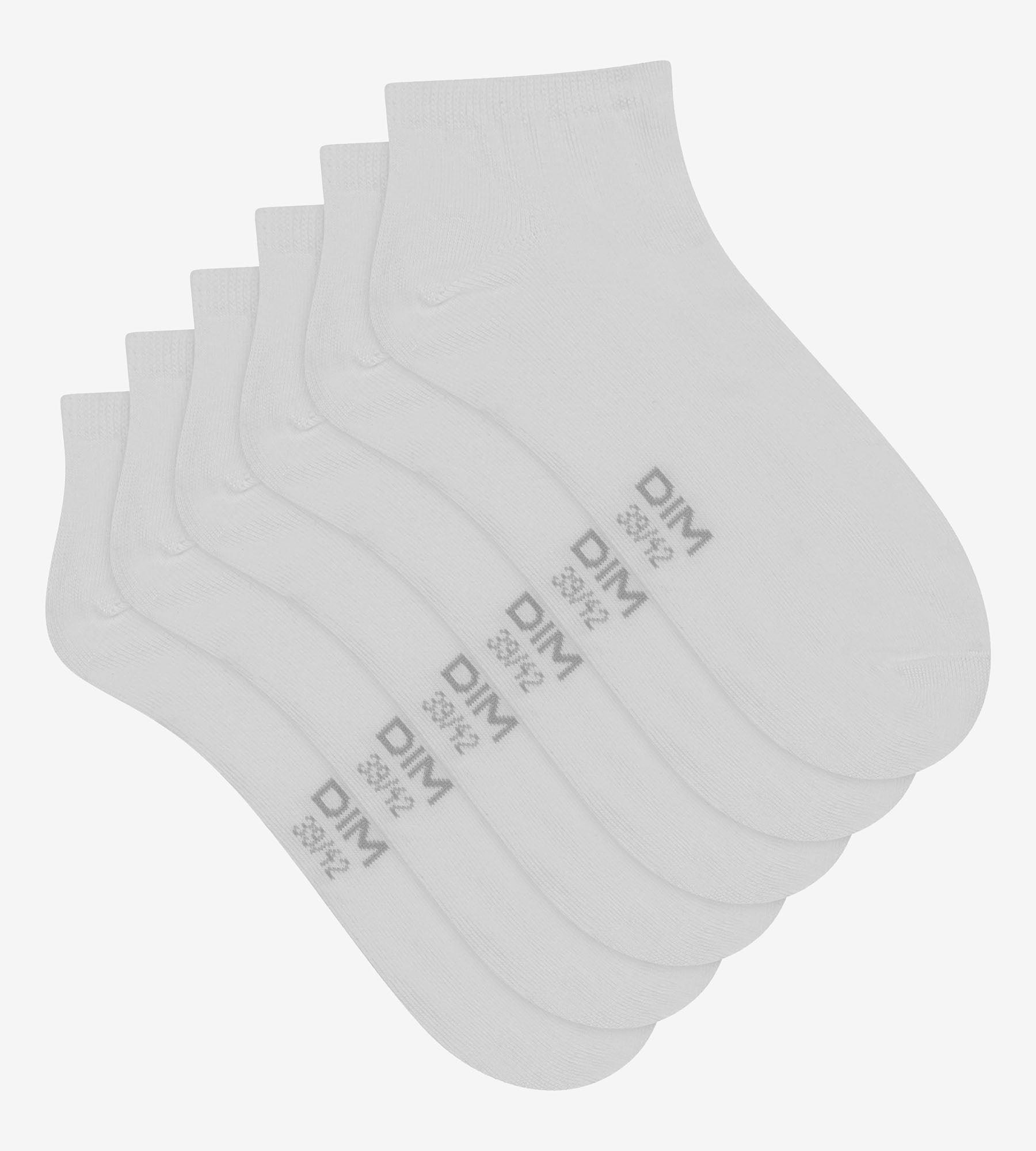 DIM Packung mit 3 Paar kurzen Herrensocken White Dim Cotton