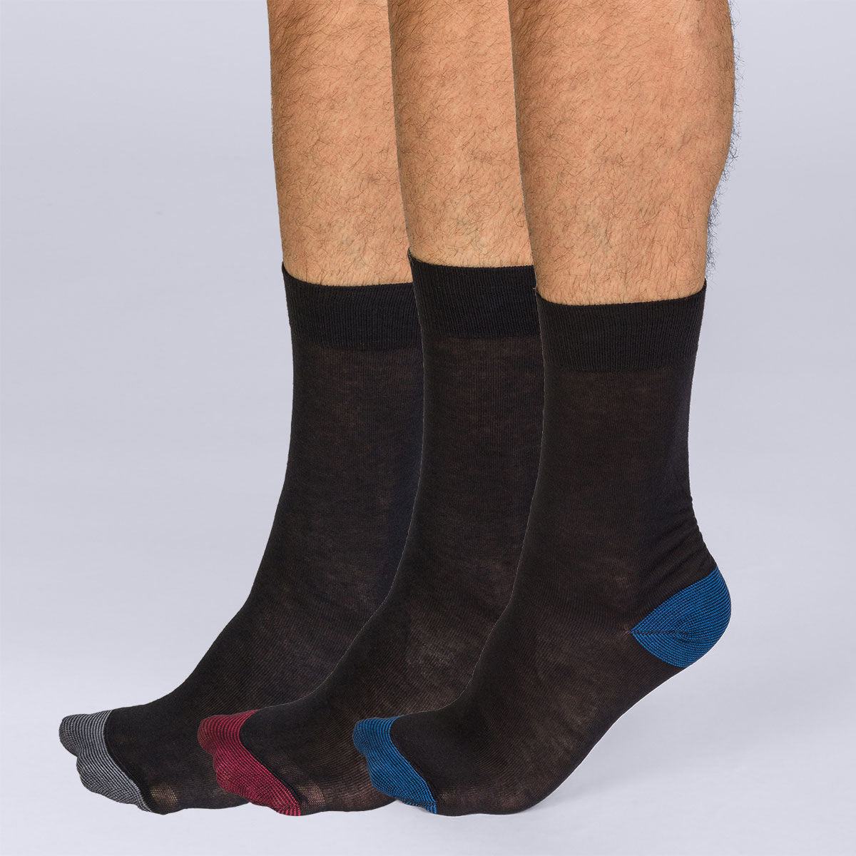 DIM 3er-Pack Mix and Match Herrensocken in Schwarz - Cotton Style
