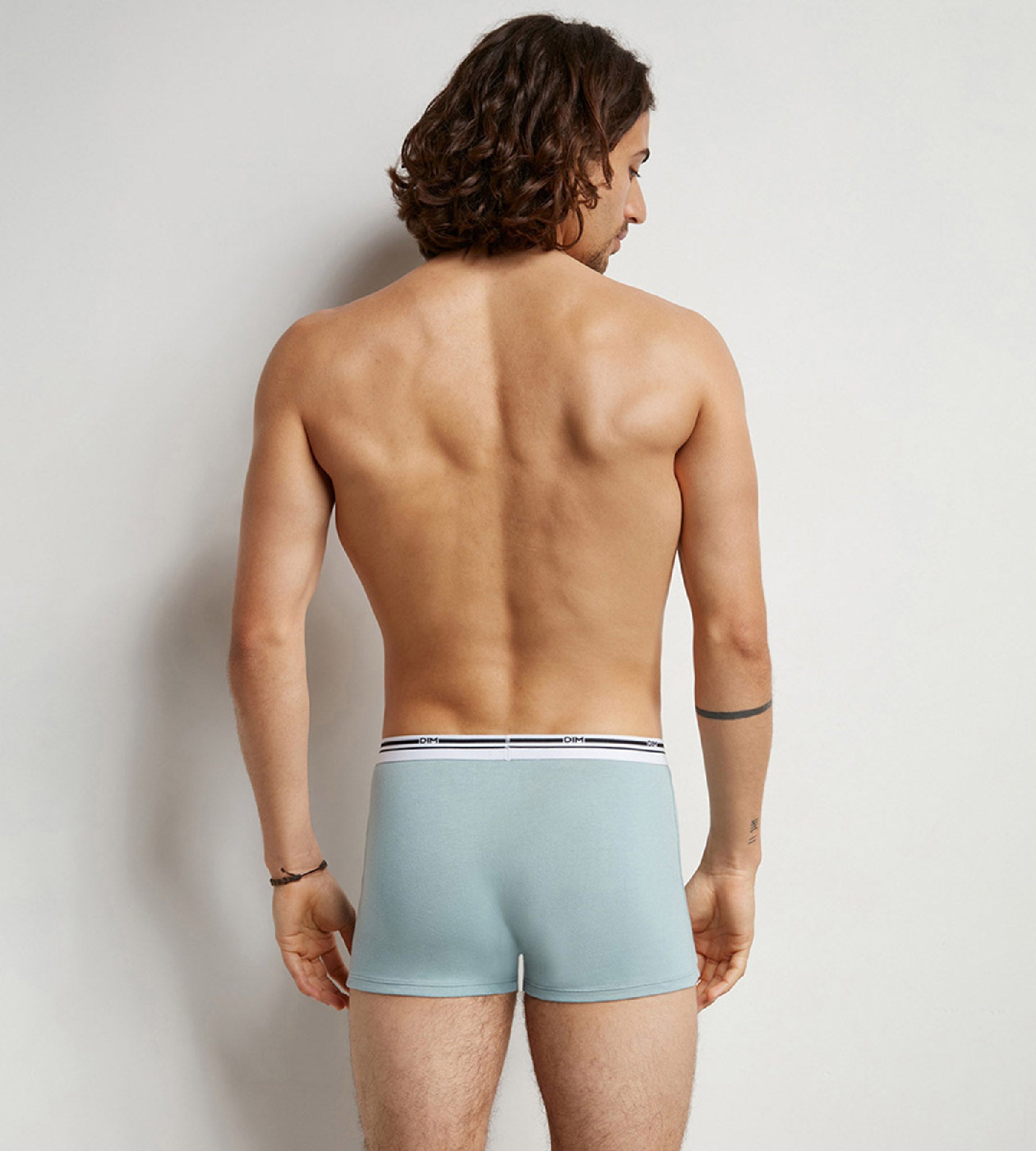 DIM 3er-Pack Boxershorts aus Stretch-Baumwolle blau/grau/hellblau - Classic Colors