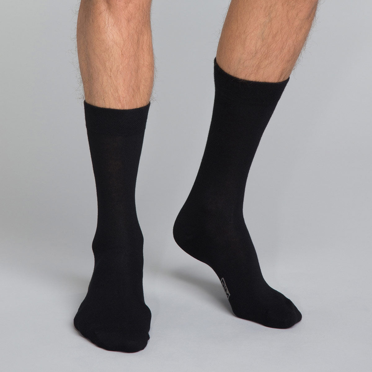 DIM 3er-Pack schwarze Herrensocken aus Baumwolle - Basic Cotton