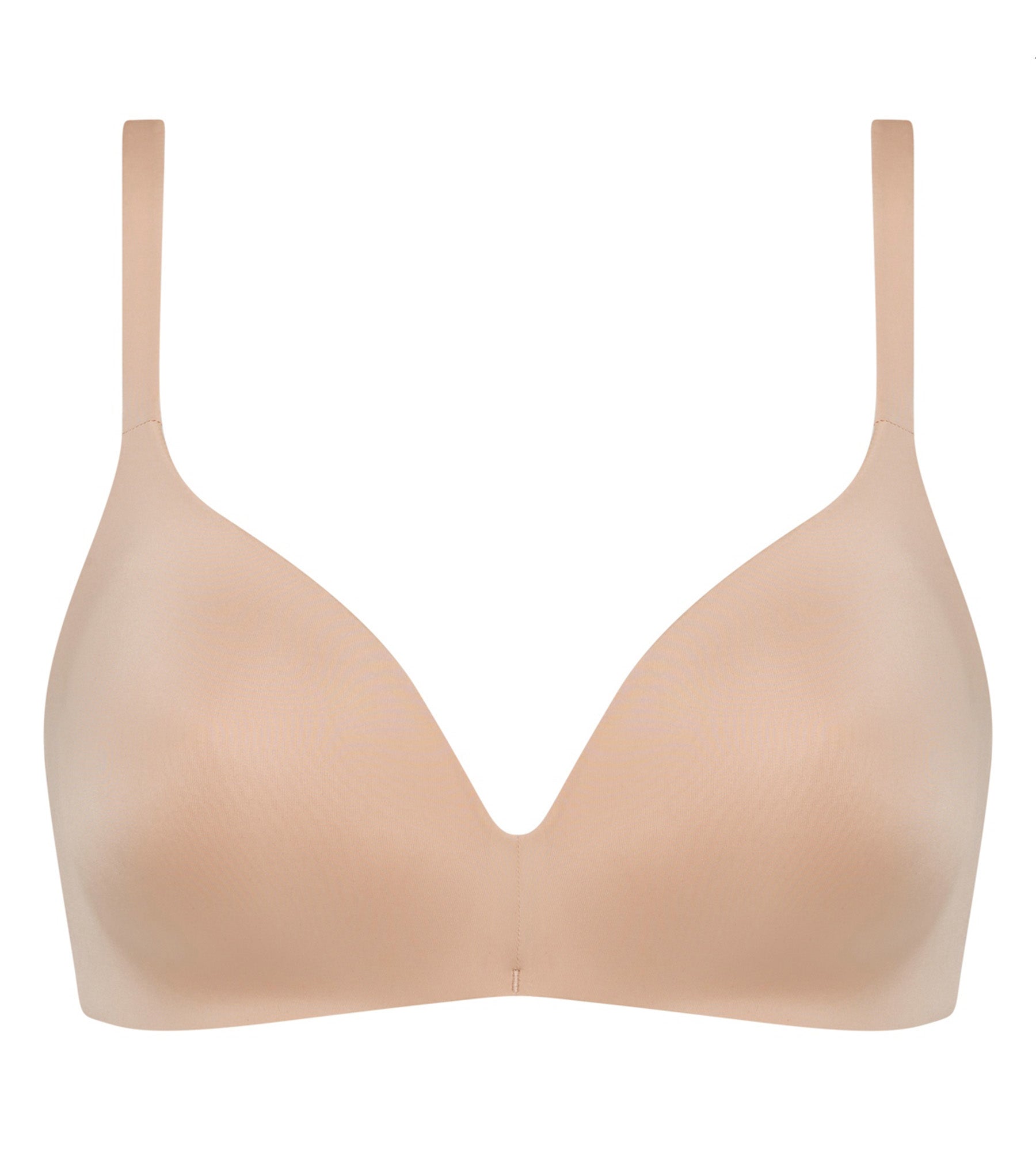 DIM Nudefarbener Push-up-BH ohne Bügel – InvisiFree