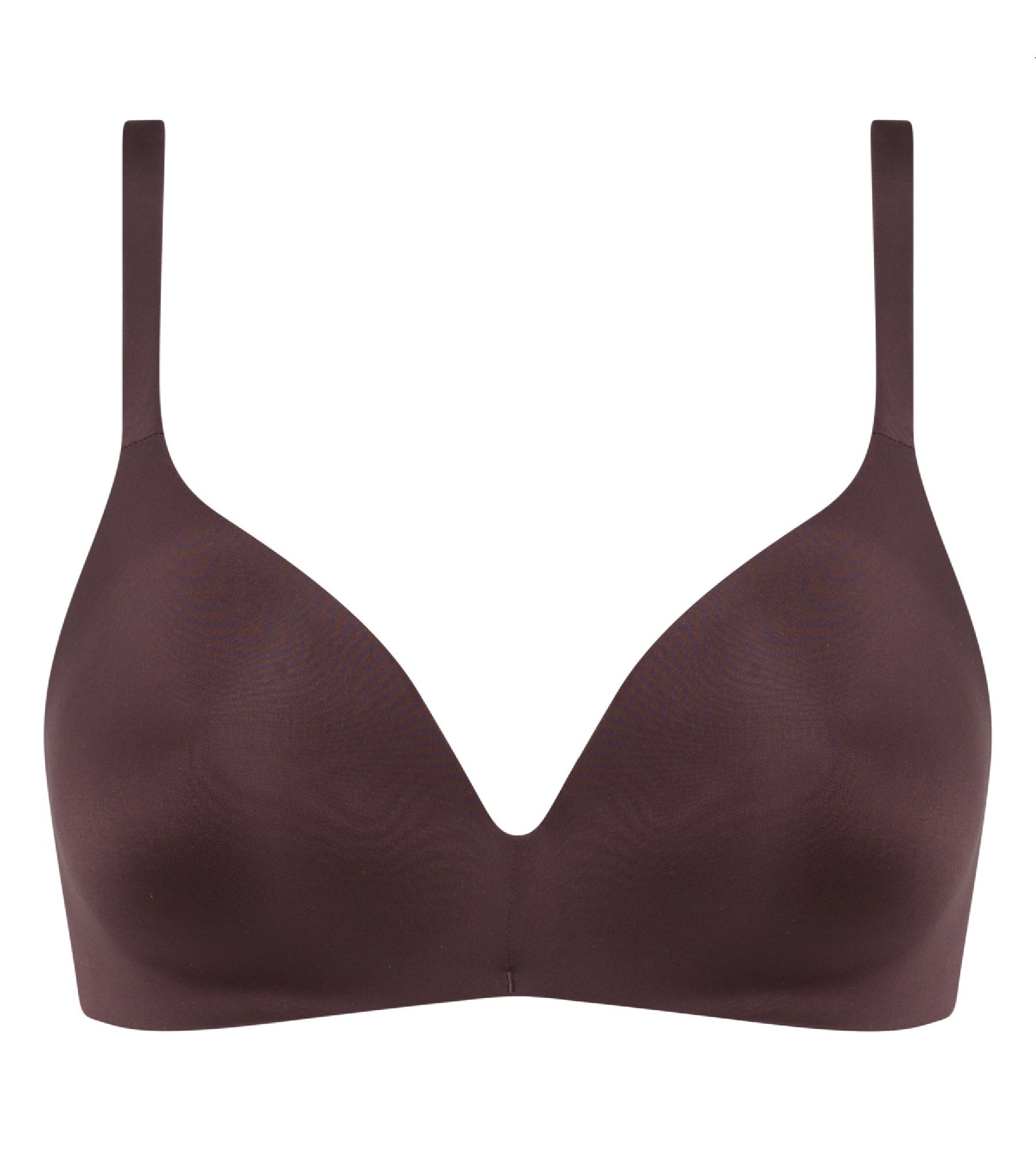 DIM Dunkelbrauner Push-up-BH ohne Bügel – InvisiFree