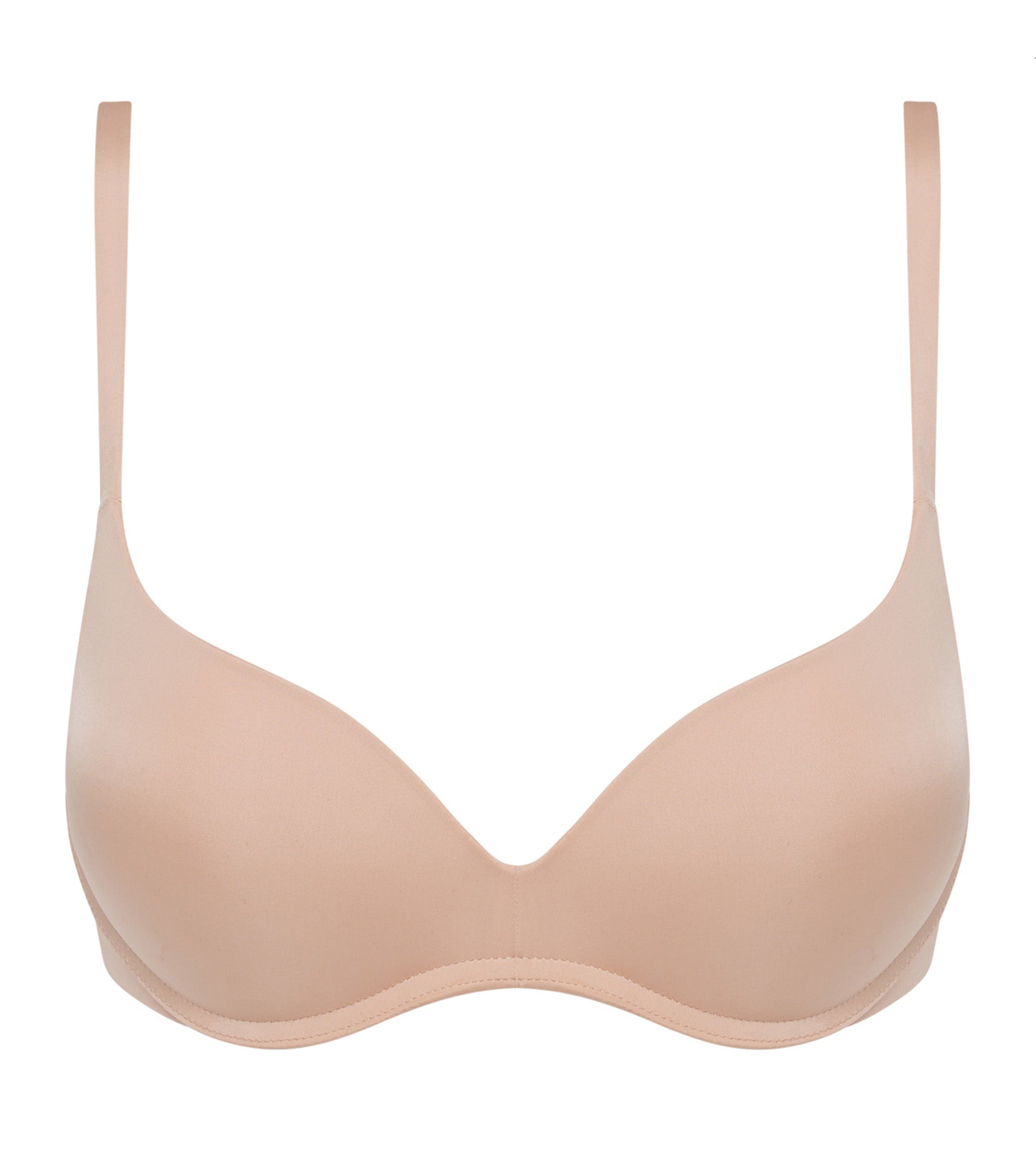 DIM Nudefarbener Push-up-BH ohne Bügel – InvisiFree