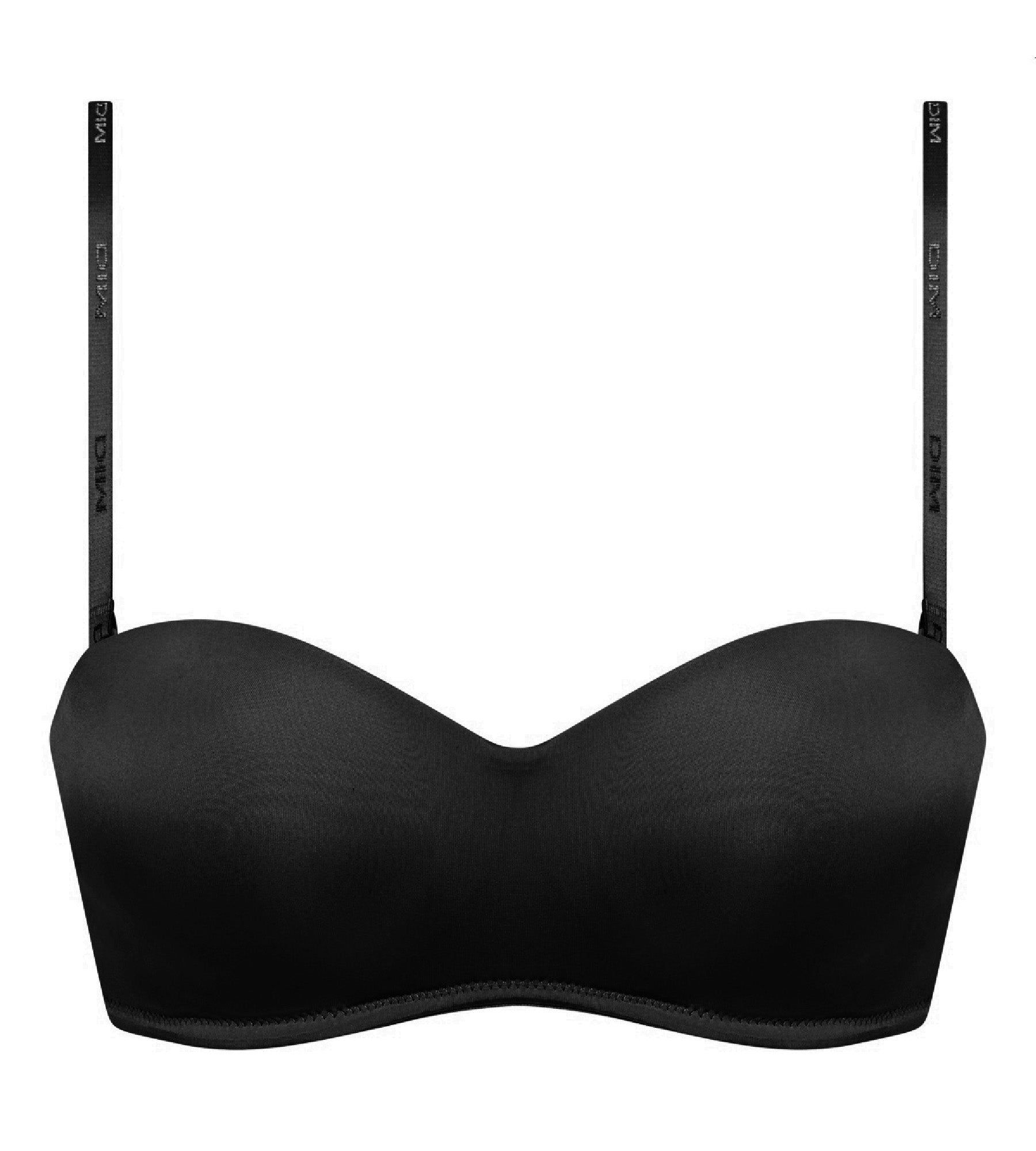DIM Schwarzer Bandeau-BH ohne Bügel - InvisiFree