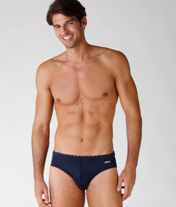 DIM Nachtblaue Herrenbadehose aus Mikrofaser