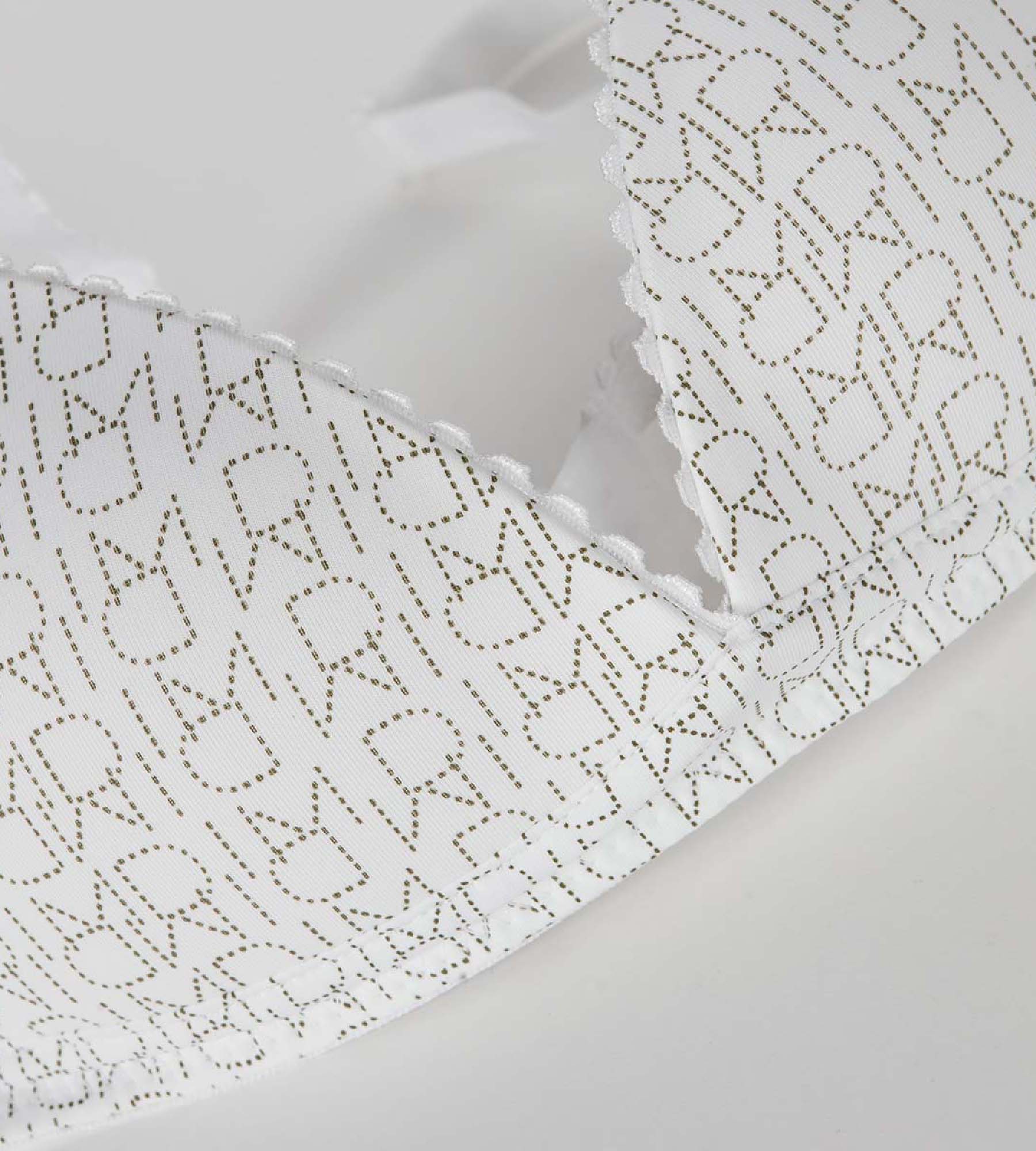 DIM Weißer Triangel-BH aus Mikrofaser mit Logodruck - DIM Touch