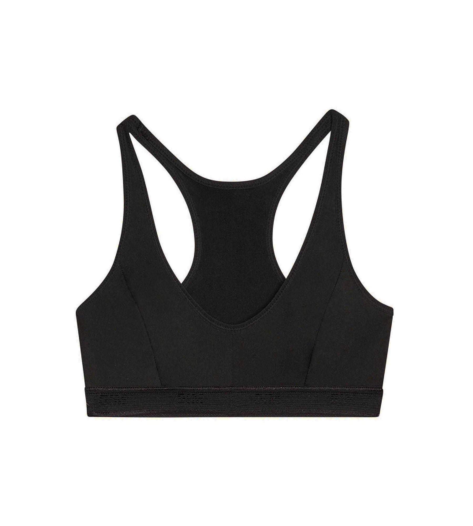 DIM Schwarzer Mädchen-Sport-BH aus Mikrofaser - DIM Micro