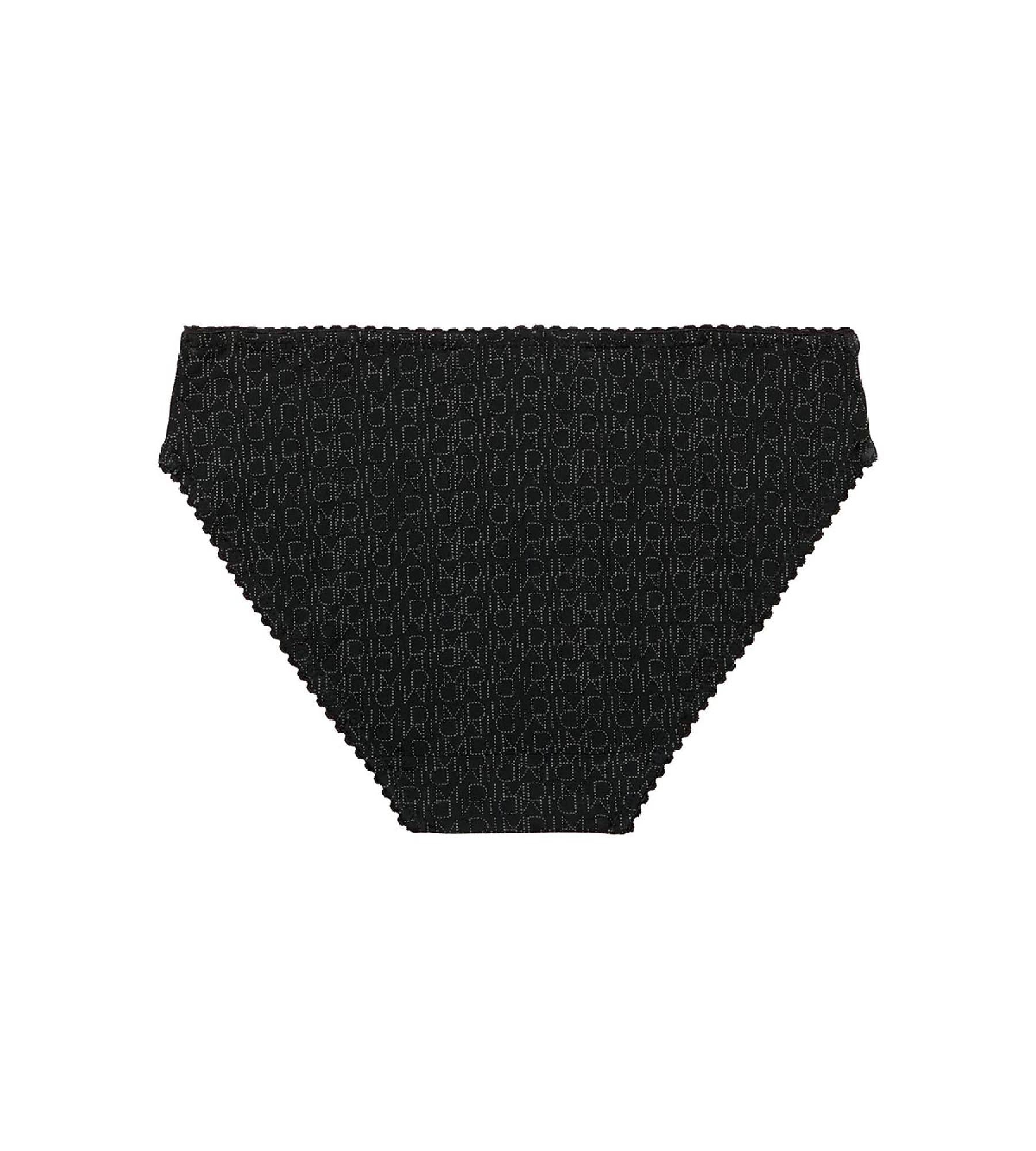 DIM Schwarzer Mädchenslip aus Mikrofaser mit Logodruck – DIM Touch