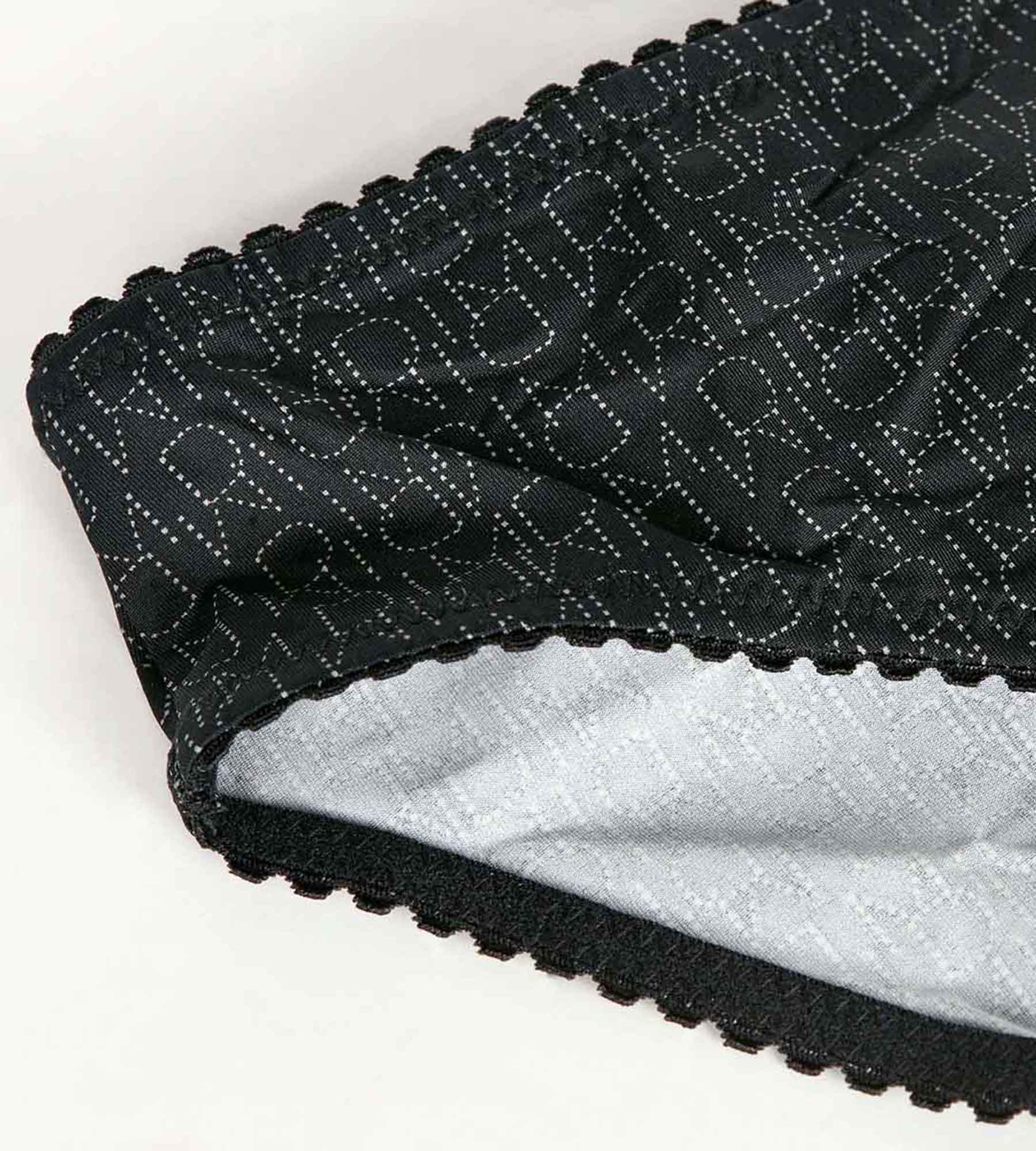 DIM Schwarzer Mädchenslip aus Mikrofaser mit Logodruck – DIM Touch