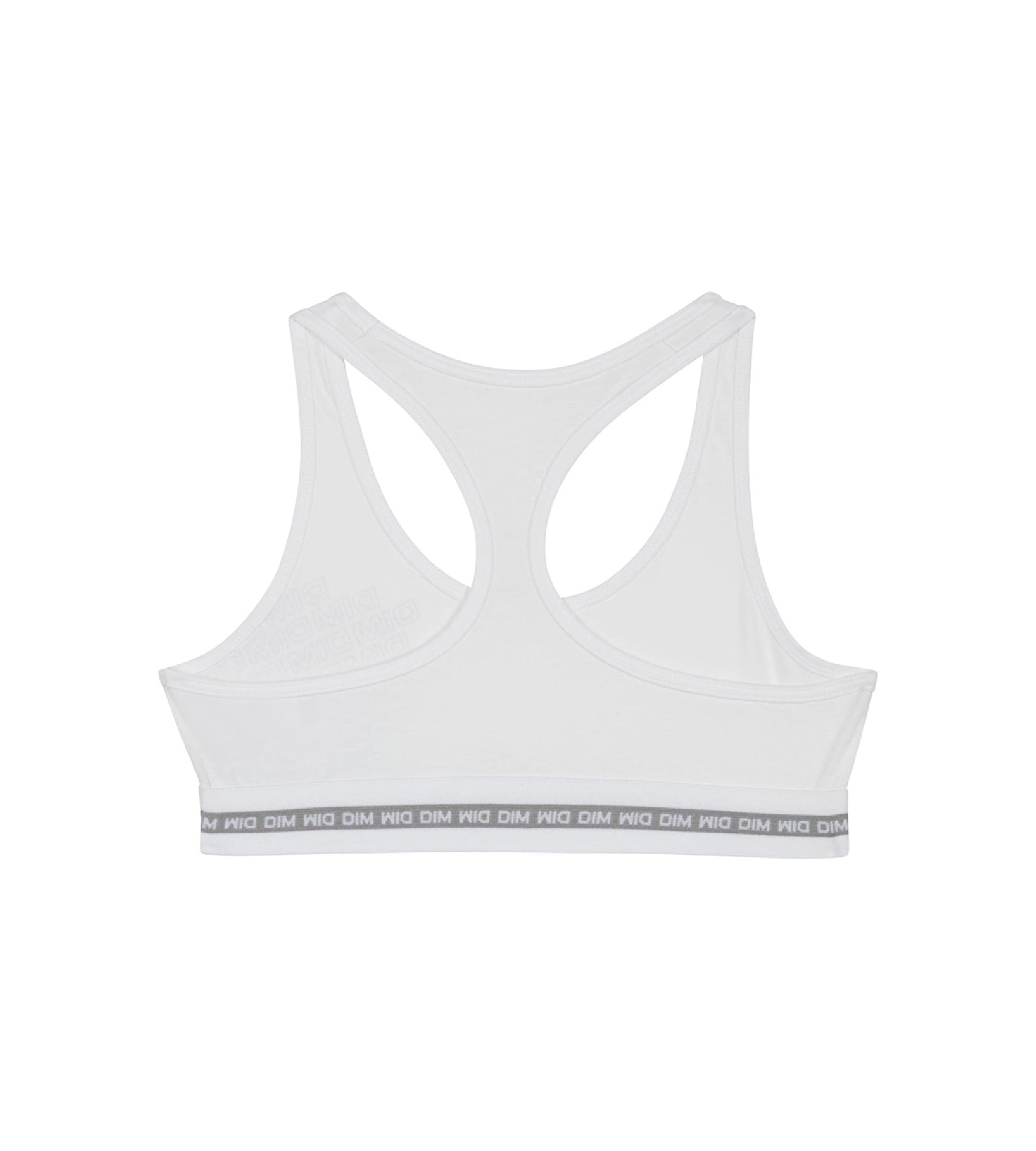 DIM Weißer Mädchen-Sport-BH aus Stretch-Baumwolle mit Metallic-Print - DIM Sport
