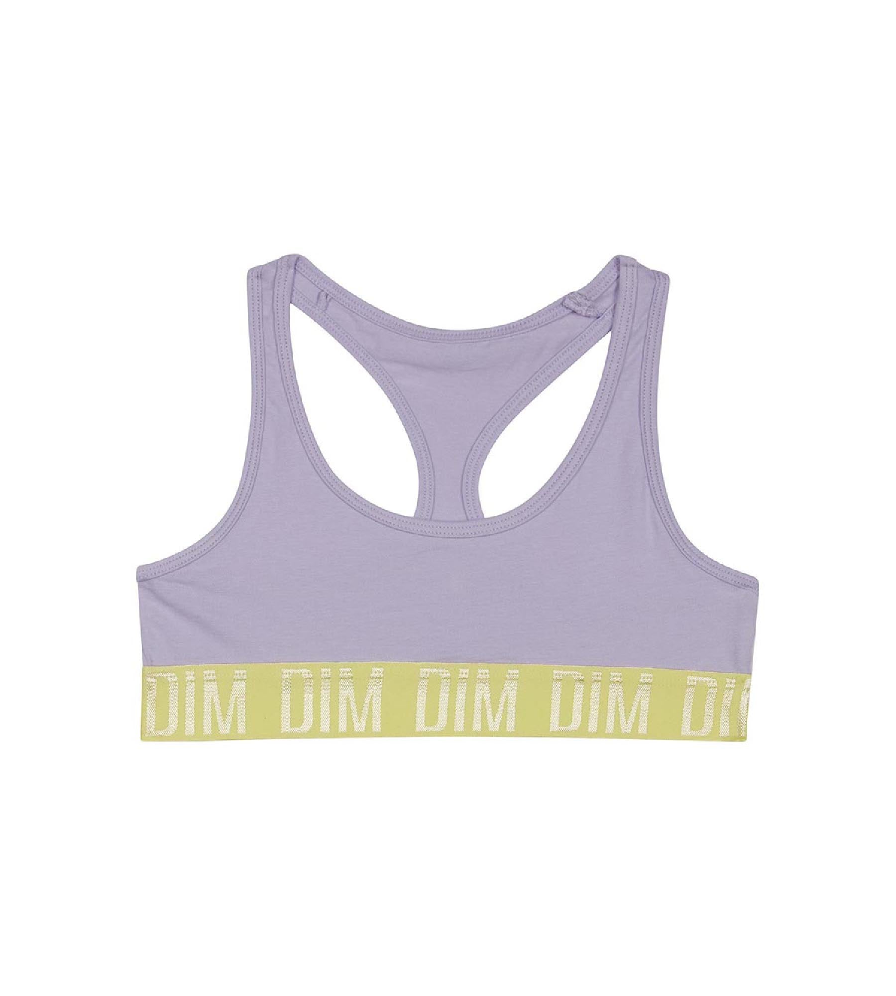 DIM Lilafarbenes Mädchen-Bustier aus Stretch-Baumwolle - DIM Sport