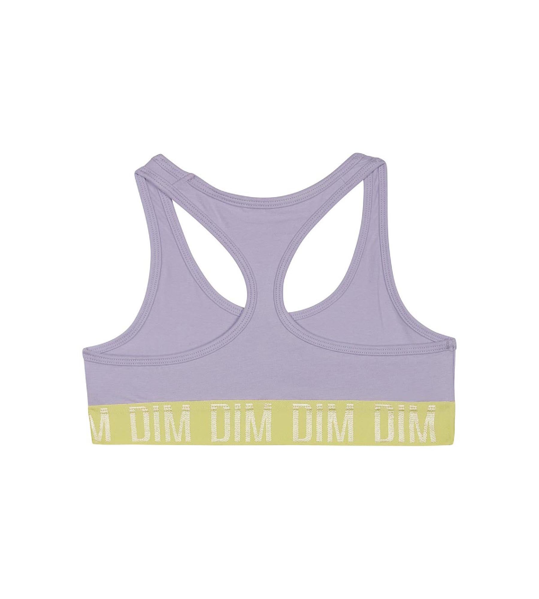 DIM Lilafarbenes Mädchen-Bustier aus Stretch-Baumwolle - DIM Sport