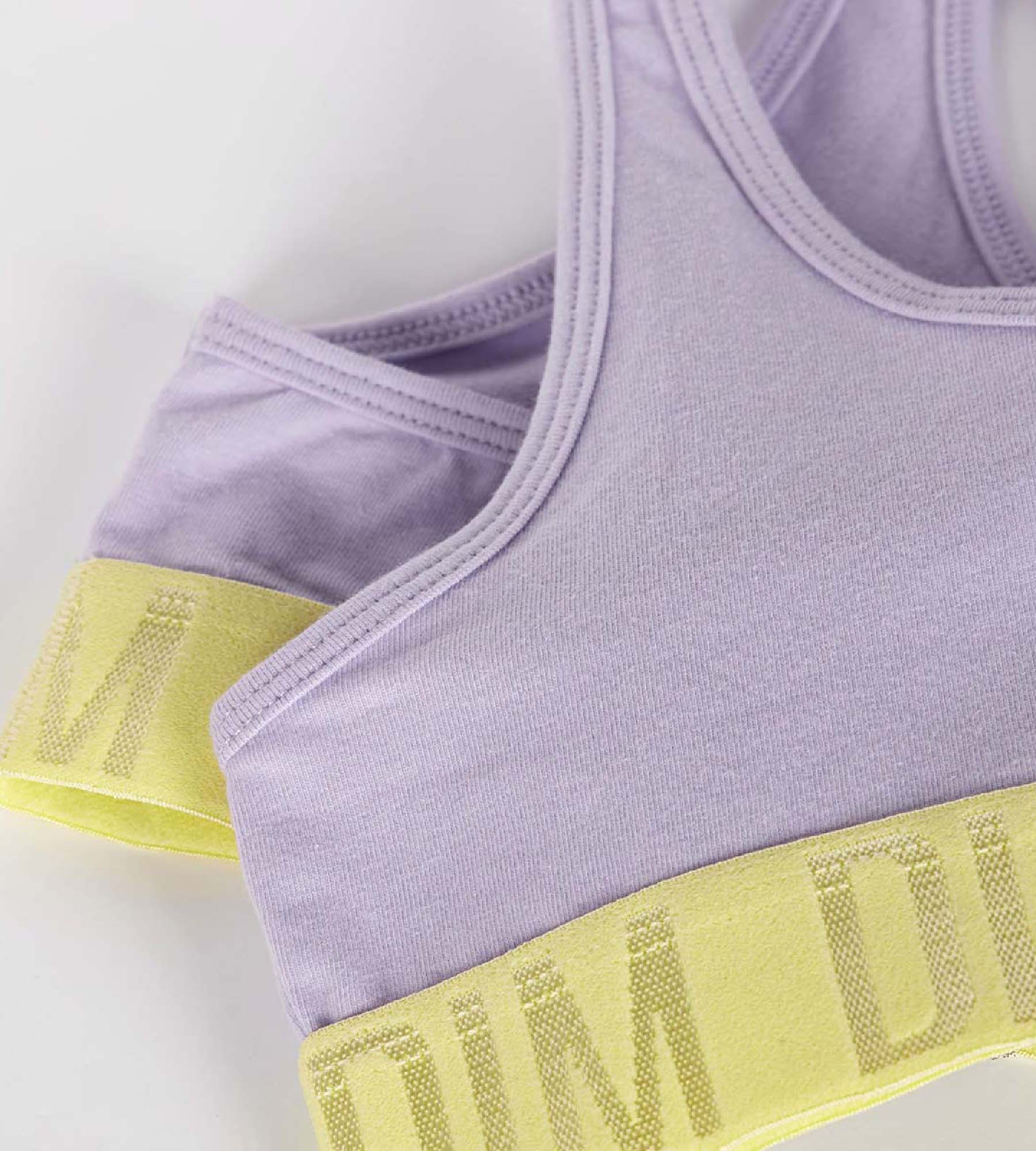 DIM Lilafarbenes Mädchen-Bustier aus Stretch-Baumwolle - DIM Sport