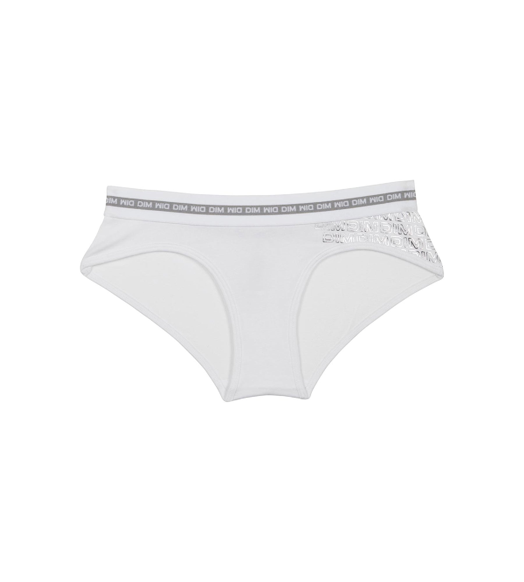 DIM Weiße Mädchen-Shorty aus Stretch-Baumwolle mit Metallic-Print - DIM Sport
