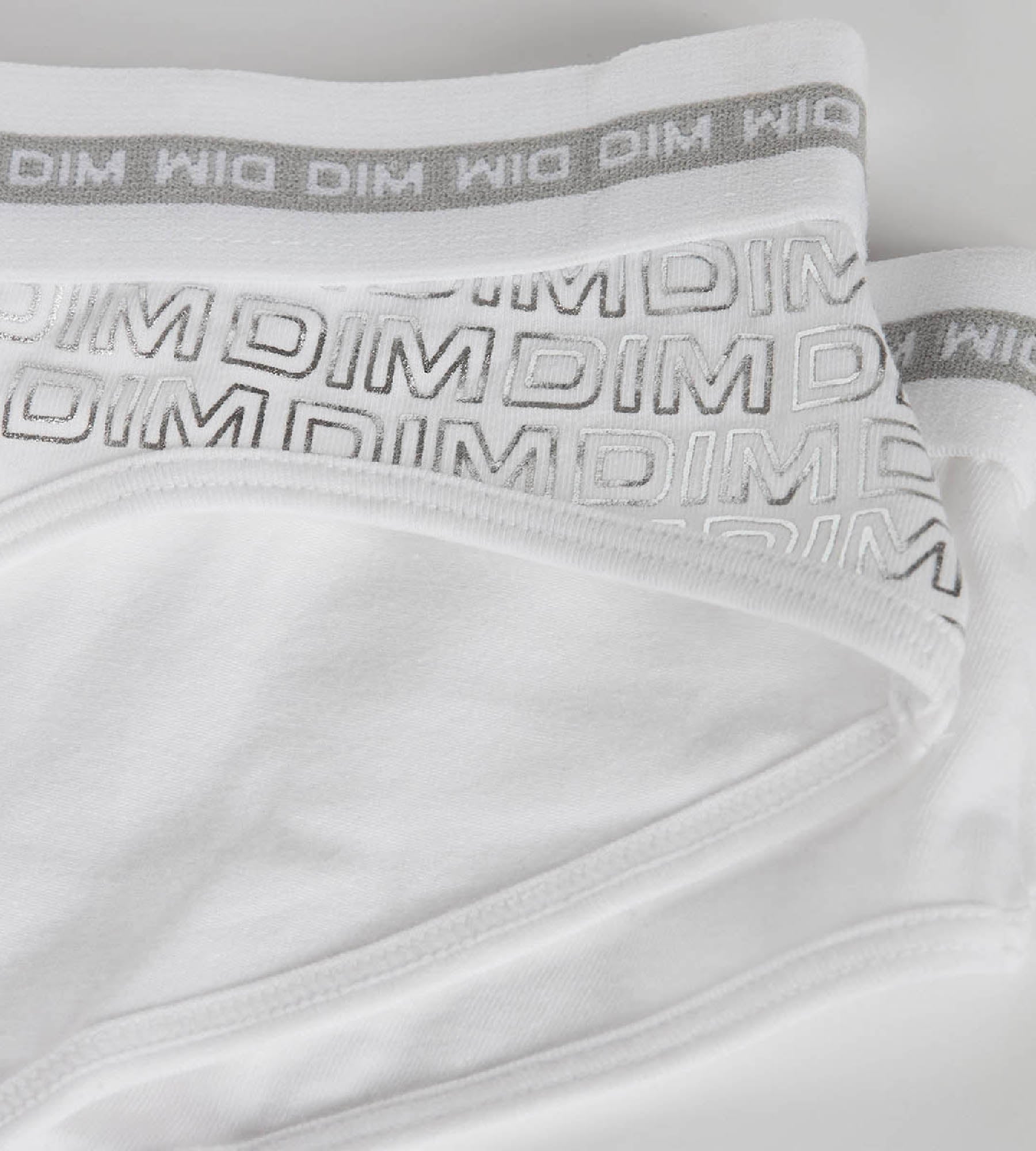 DIM Weiße Mädchen-Shorty aus Stretch-Baumwolle mit Metallic-Print - DIM Sport
