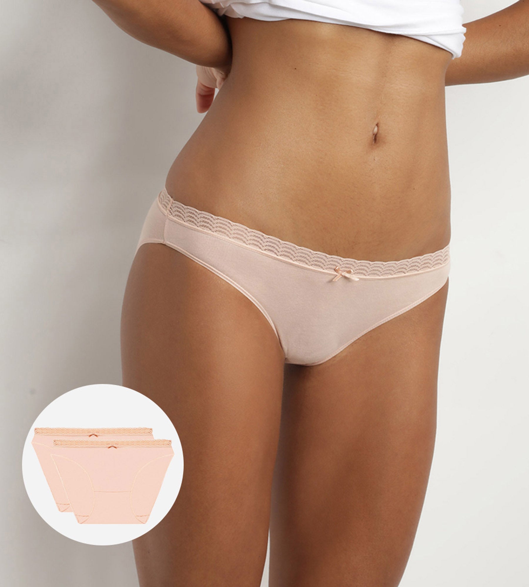 DIM 2er-Pack Baumwoll-Slips rosé - Fashion