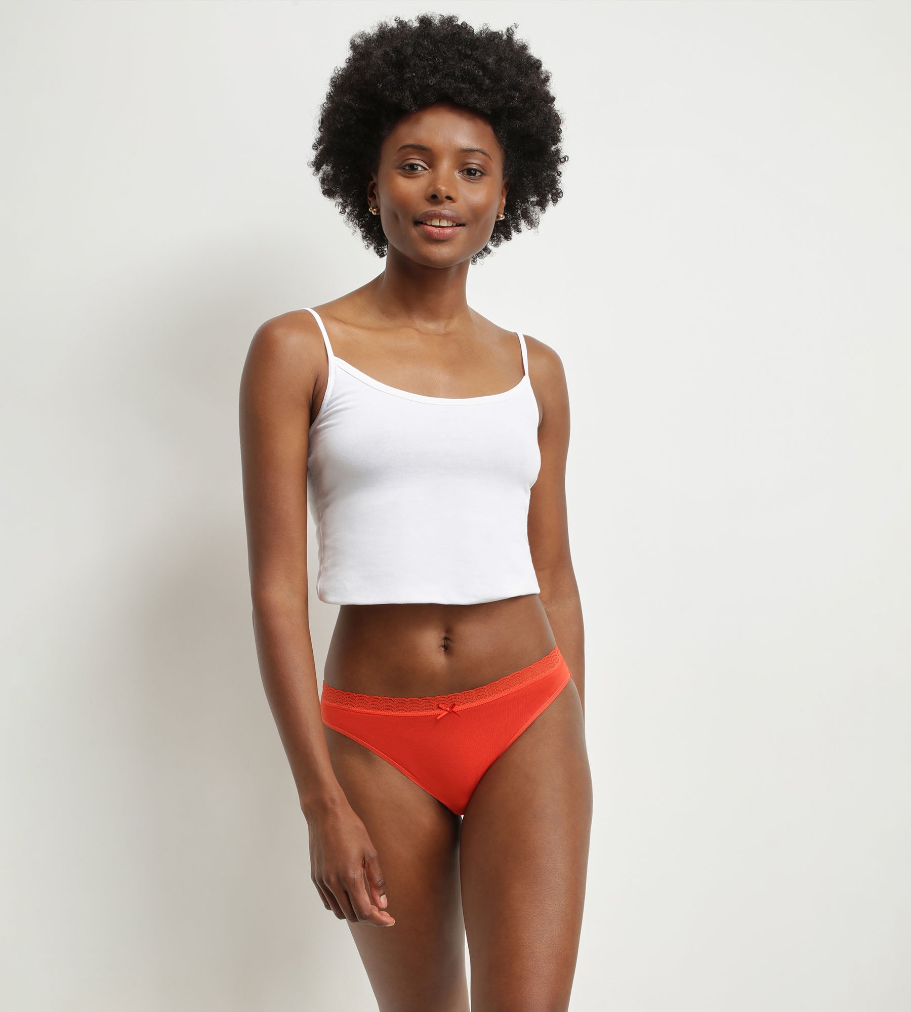 DIM 2er-Pack Slips aus Baumwolle rot/rosé - DIM Fashion